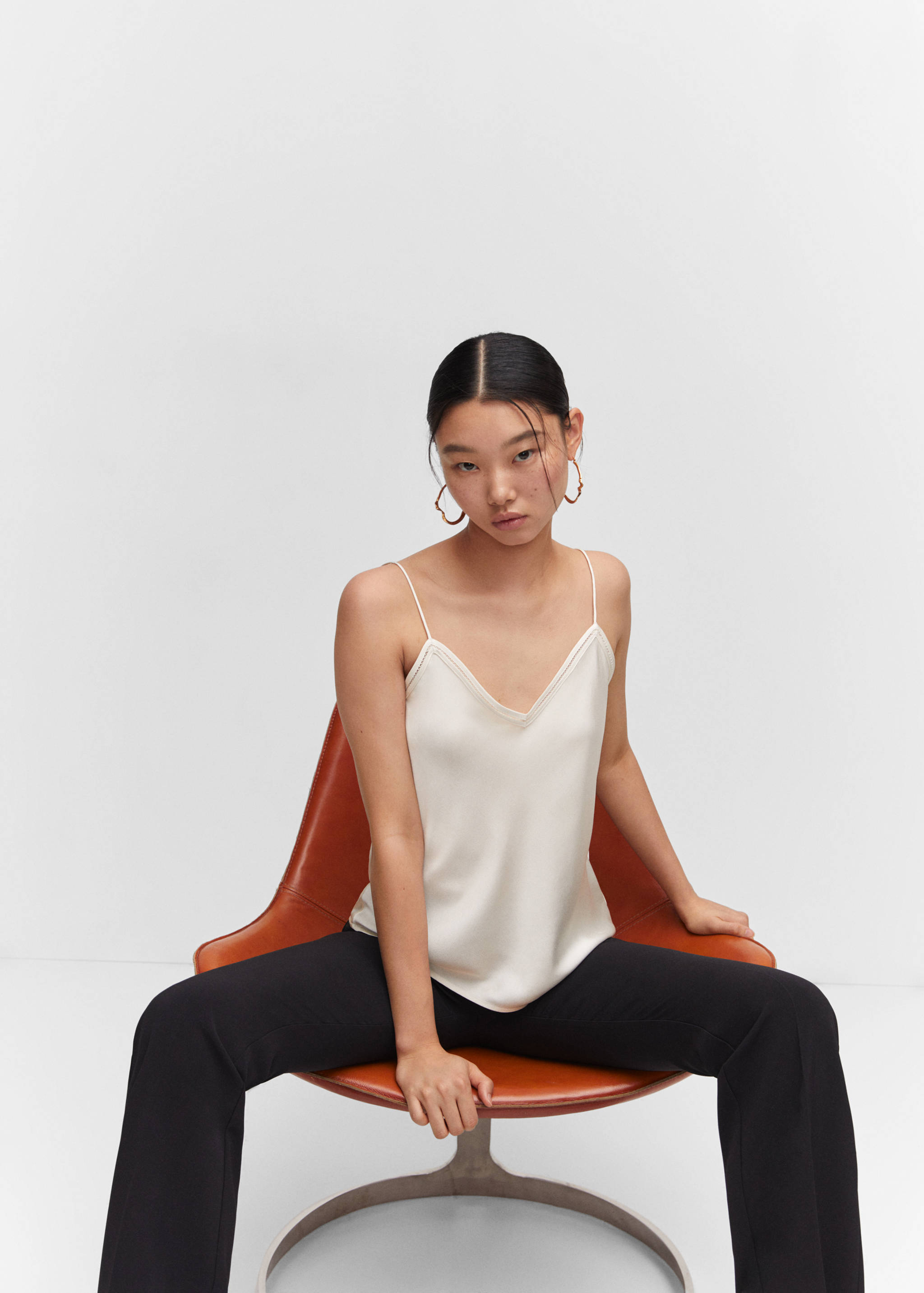 Satin lace top - Details of the article 2