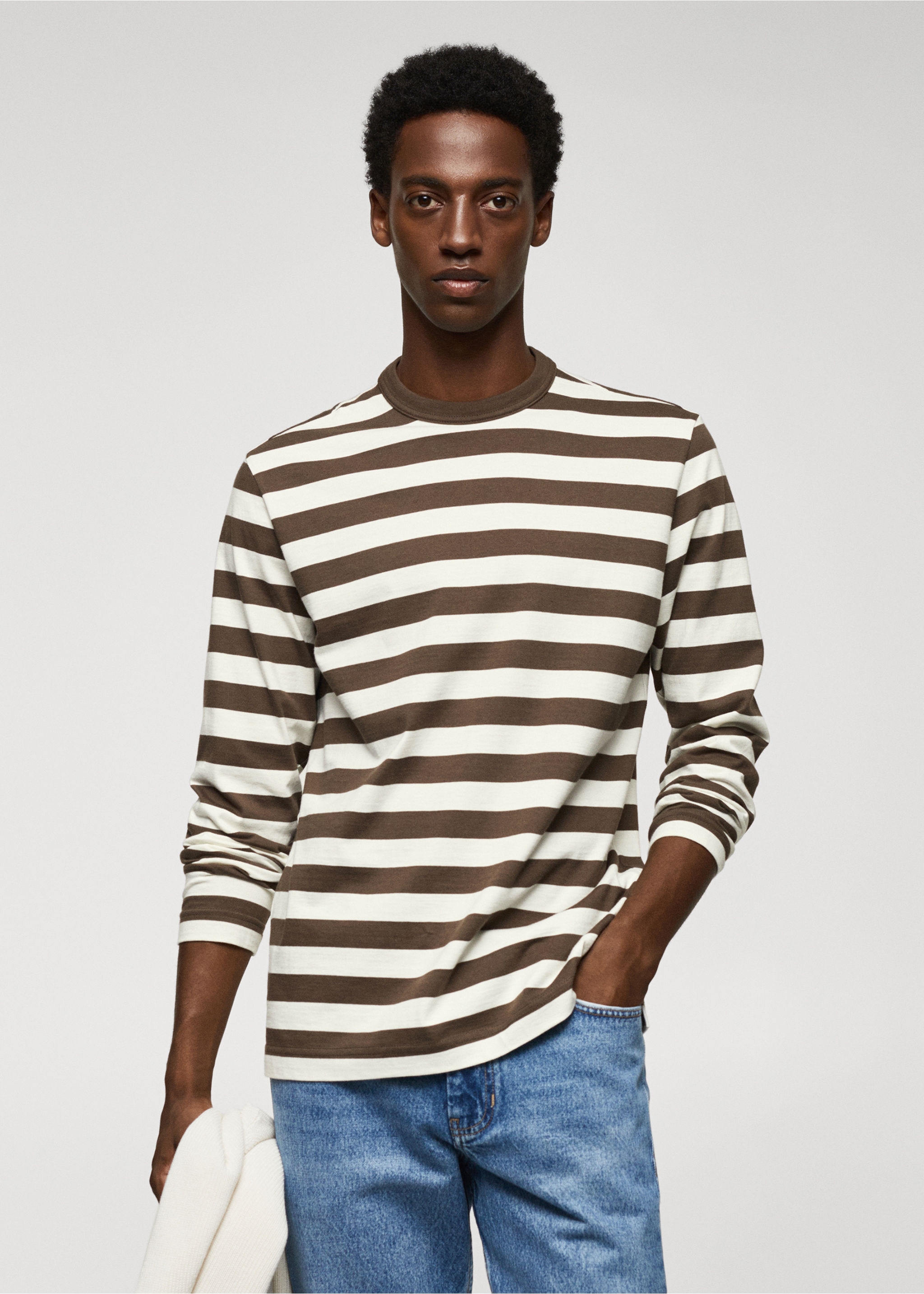 Striped long sleeves t-shirt - Medium plane