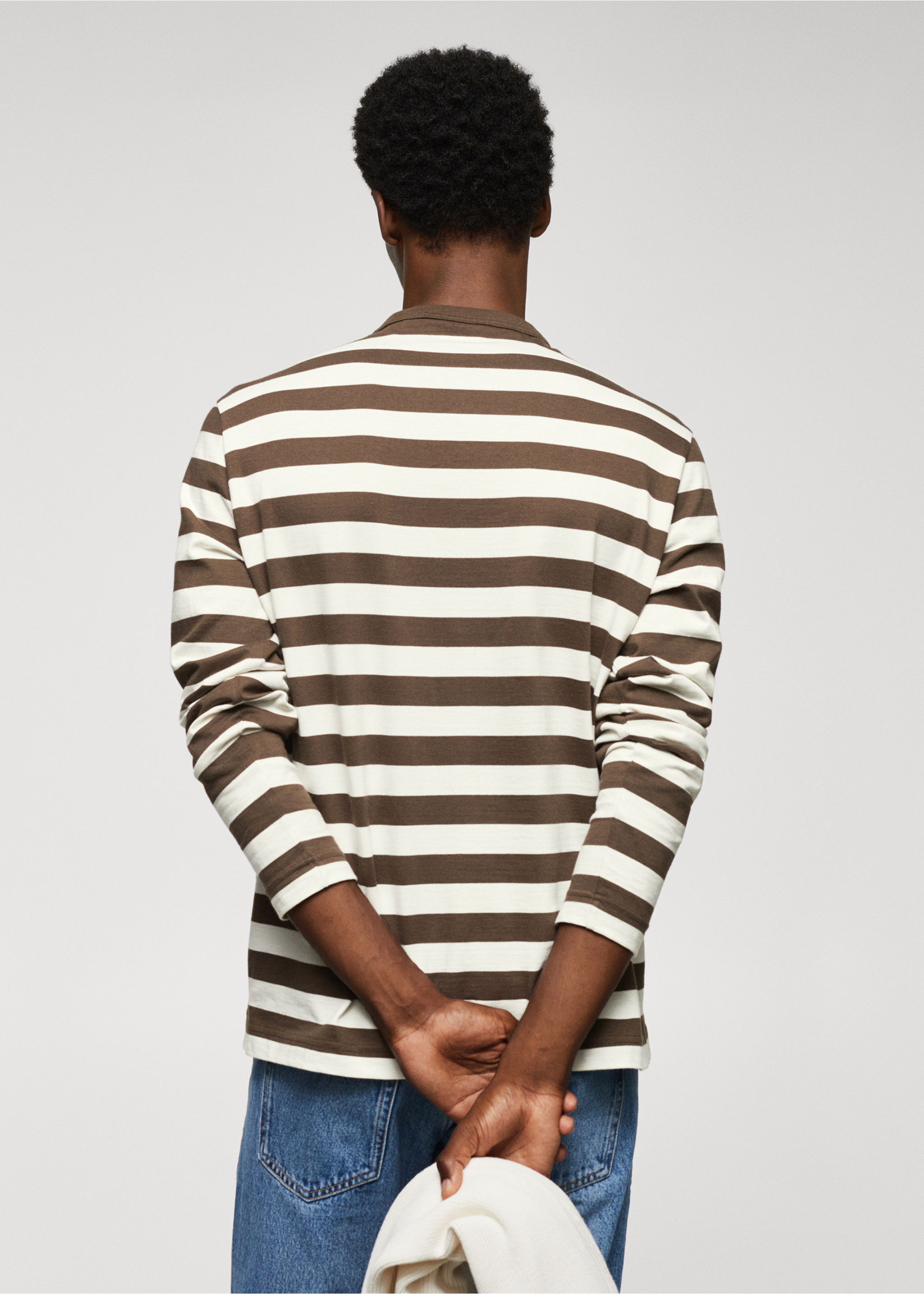 Striped long sleeves t-shirt - Reverse of the article