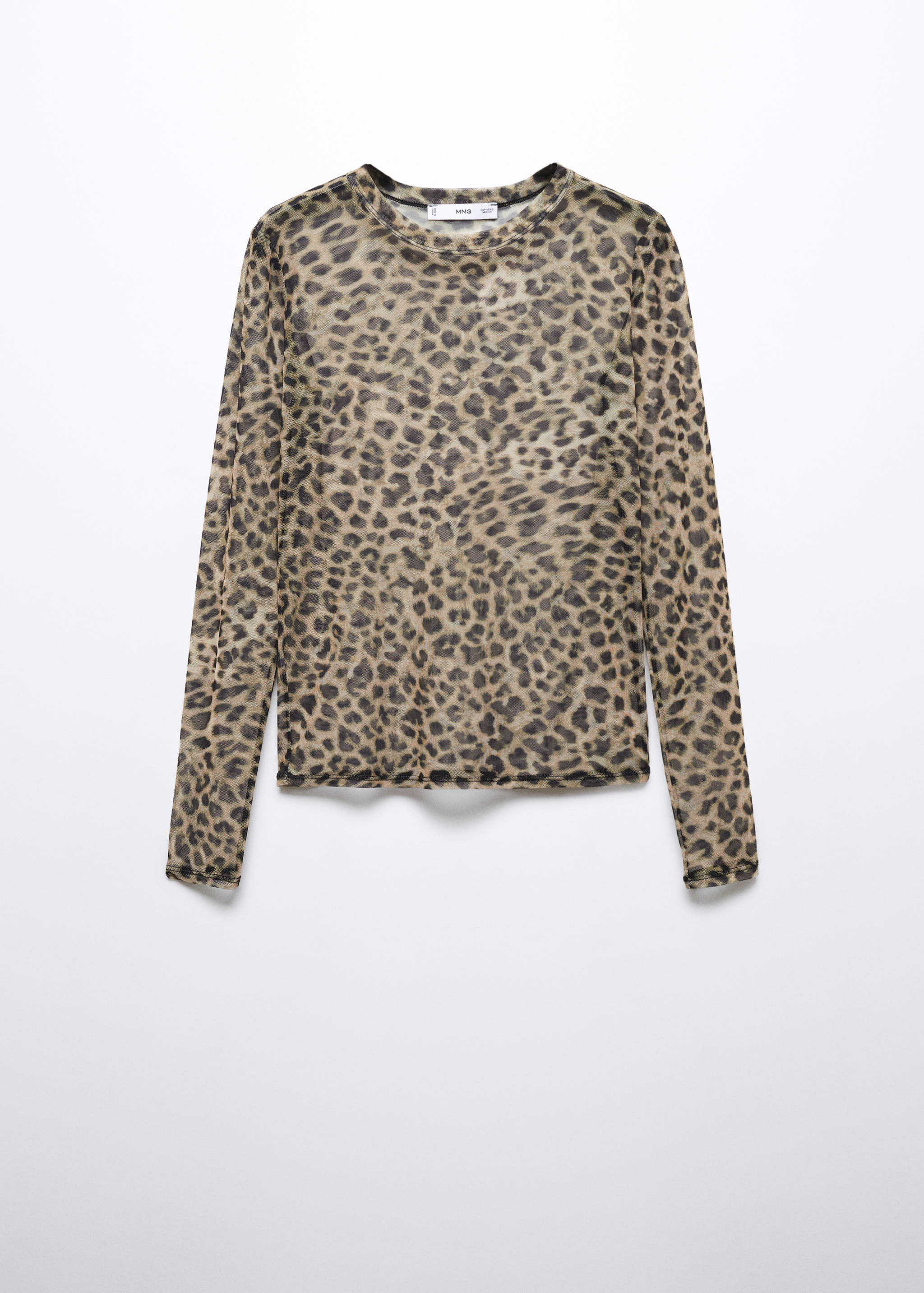 Semi-transparent animal-print t-shirt - Article without model
