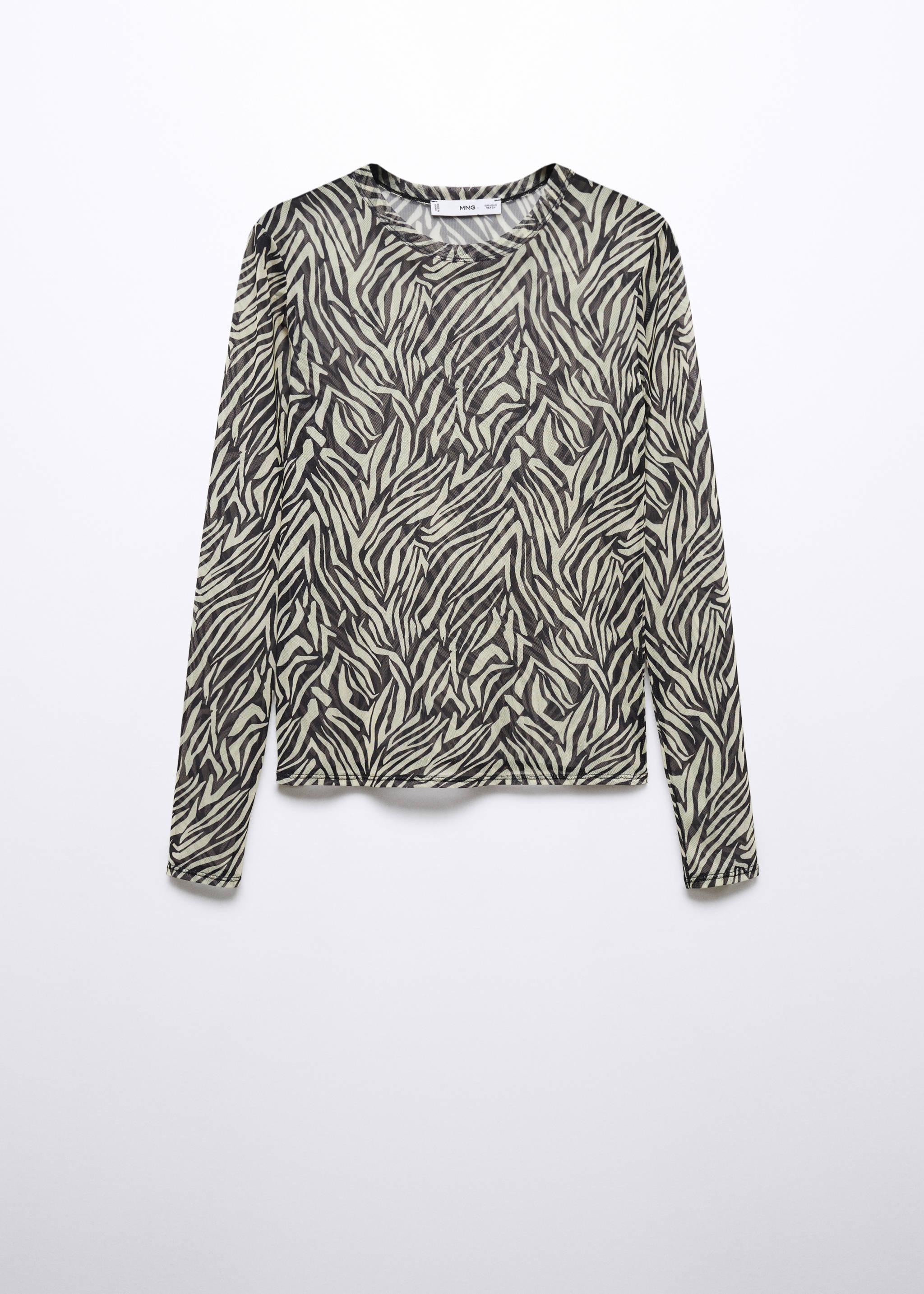 Semi-transparent animal-print t-shirt - Article without model