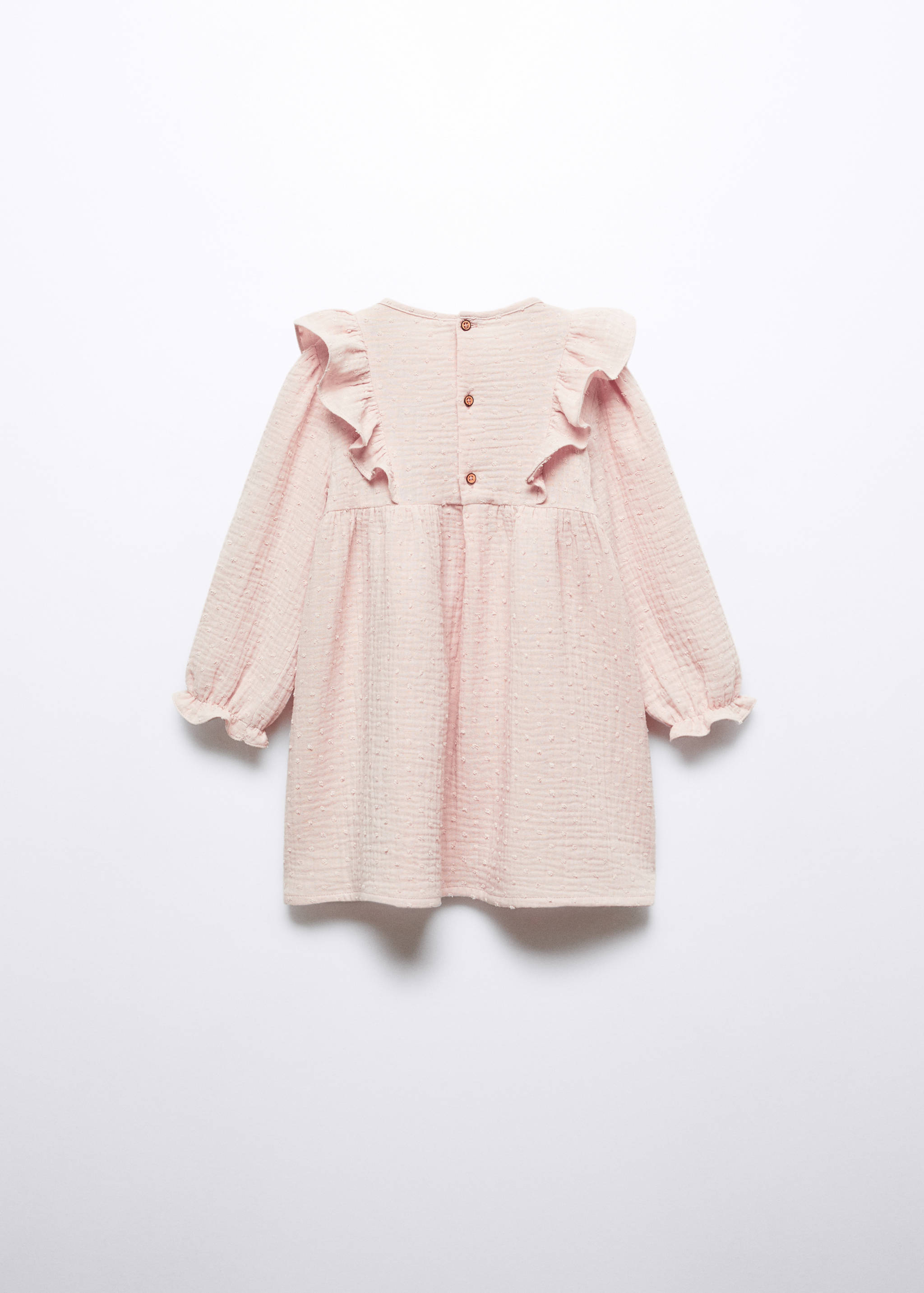 Ruffle plumeti dress - Reverse of the article