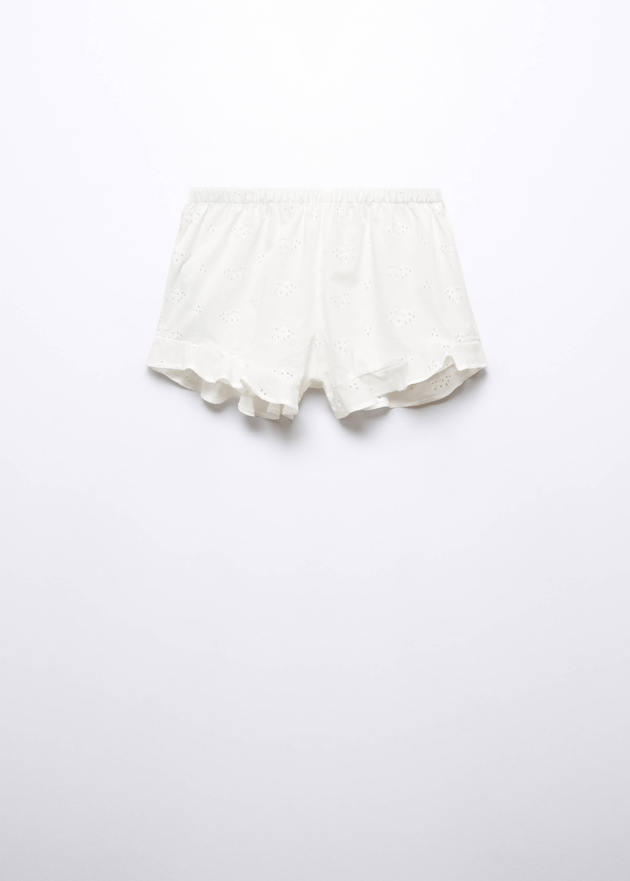 Pajama shorts with lace detail - Article without model
