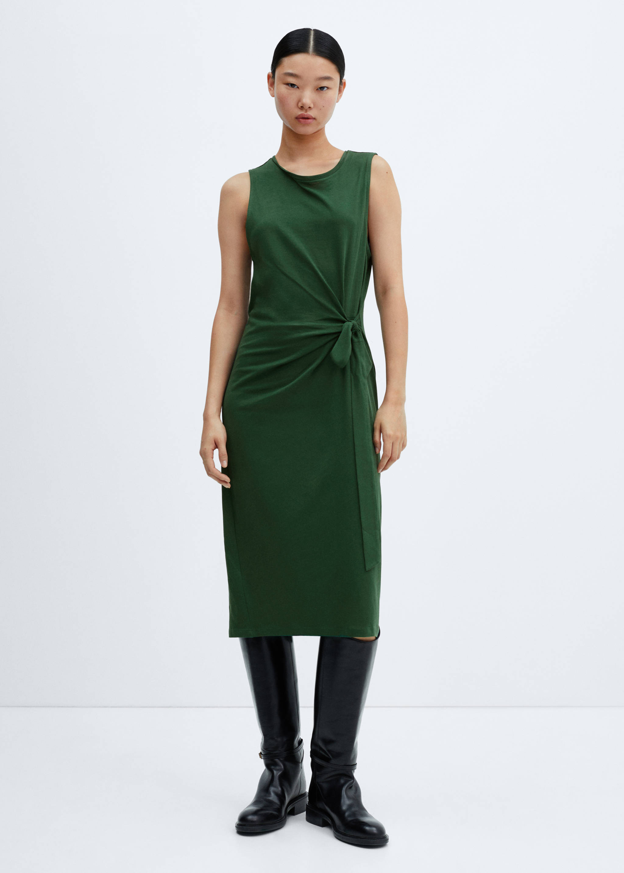 Bow cut-out detail dress - General plane