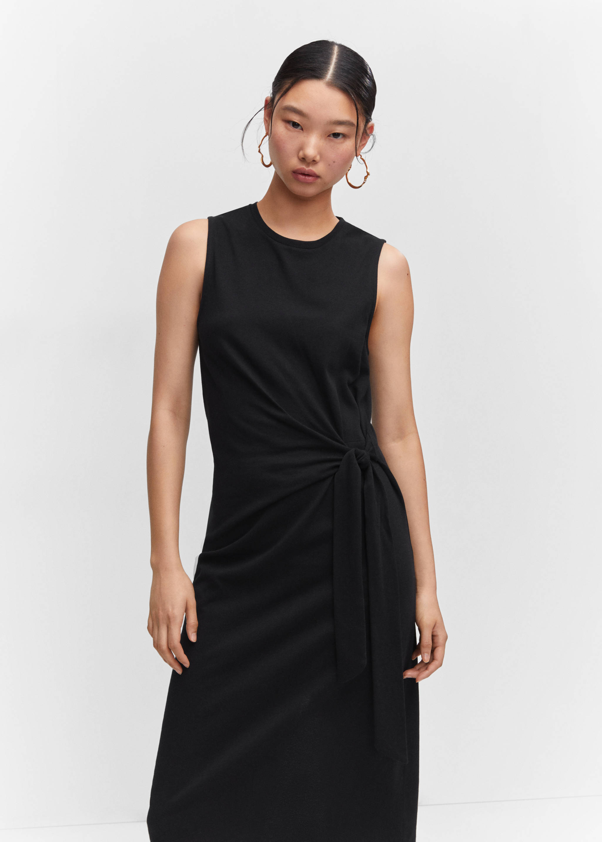 Bow cut-out detail dress - Medium plane