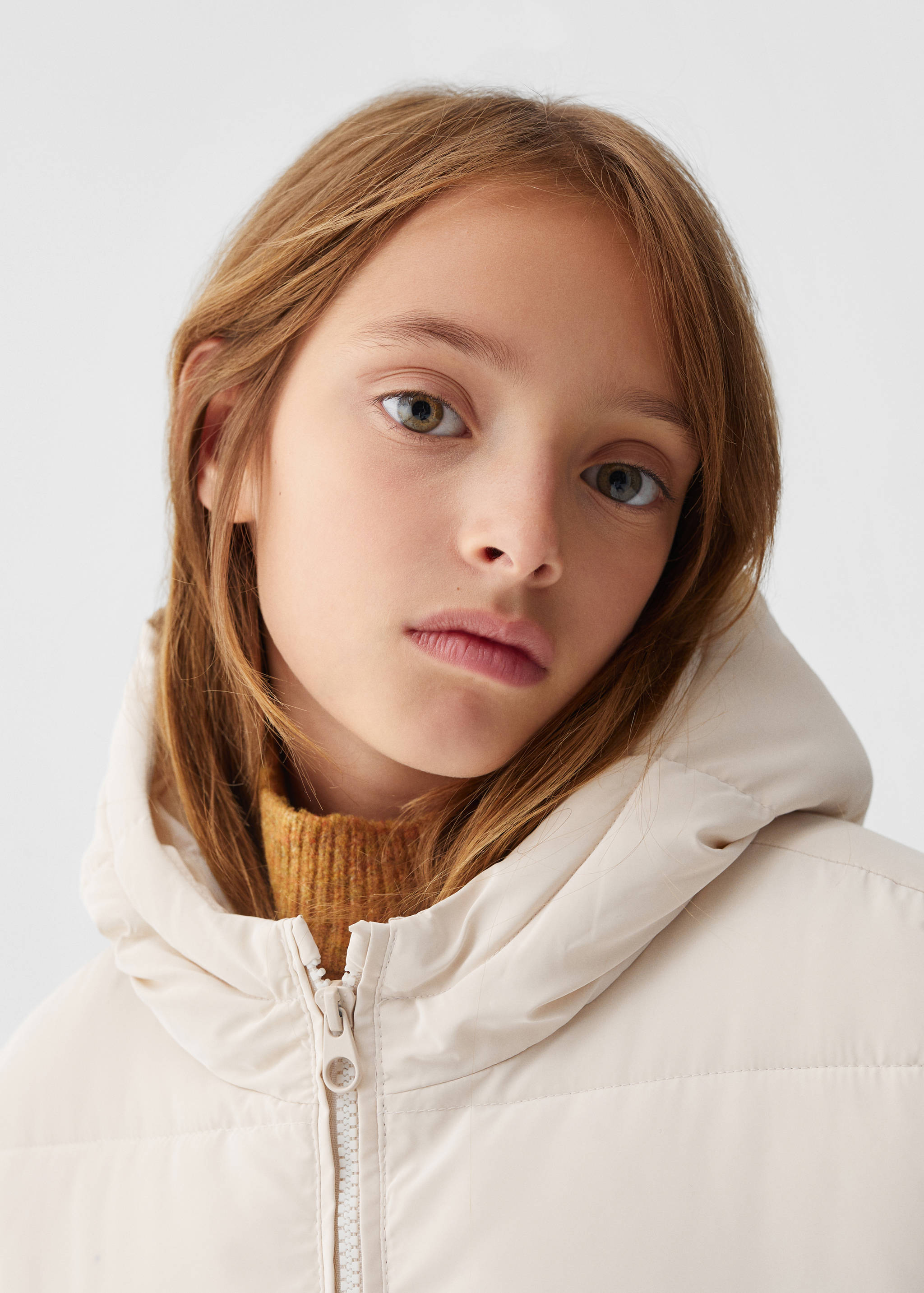 Hood puffer coat - Details of the article 1
