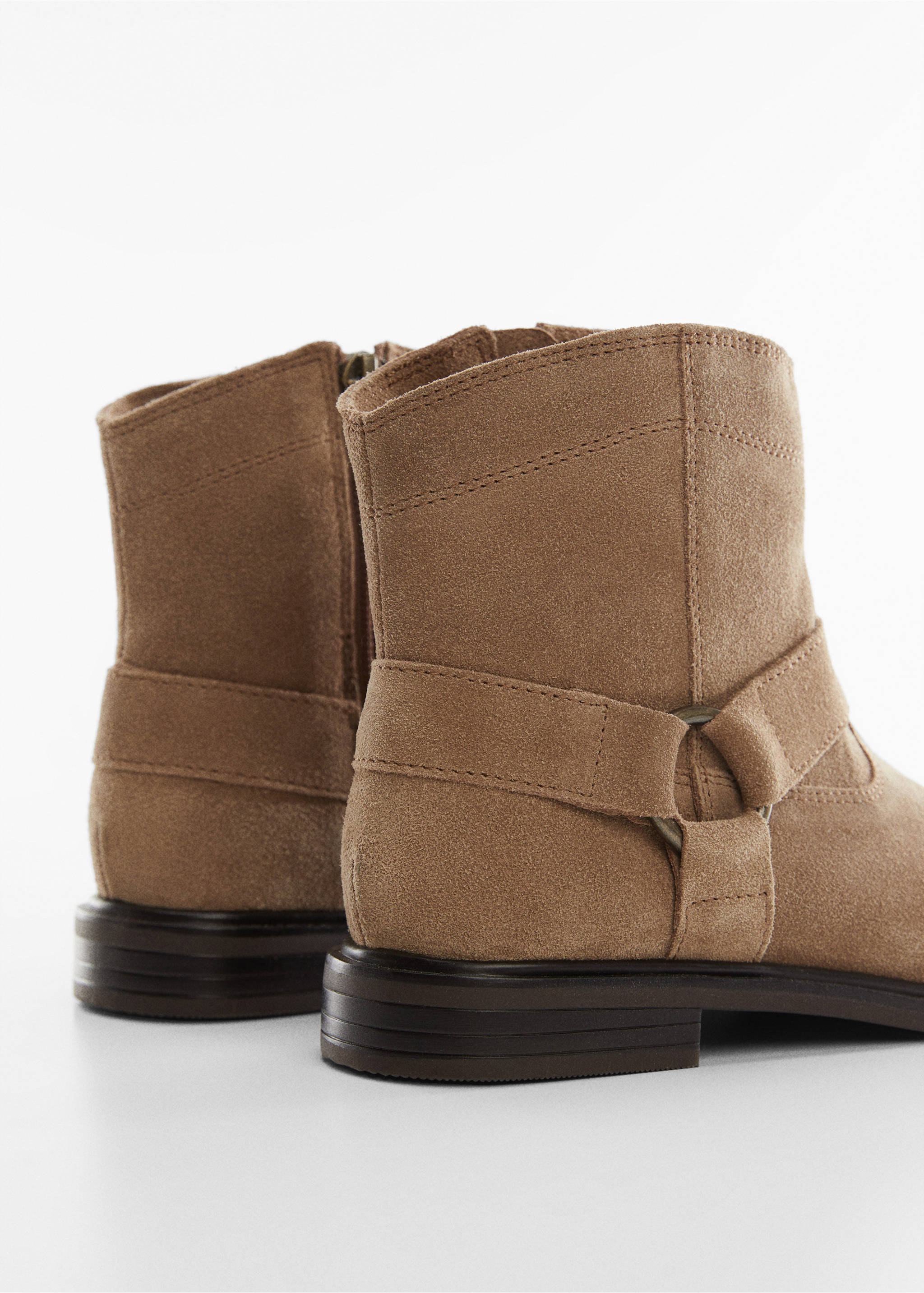 Leather ankle boots - Details of the article 3, Brown. Ref: 57054758-00.