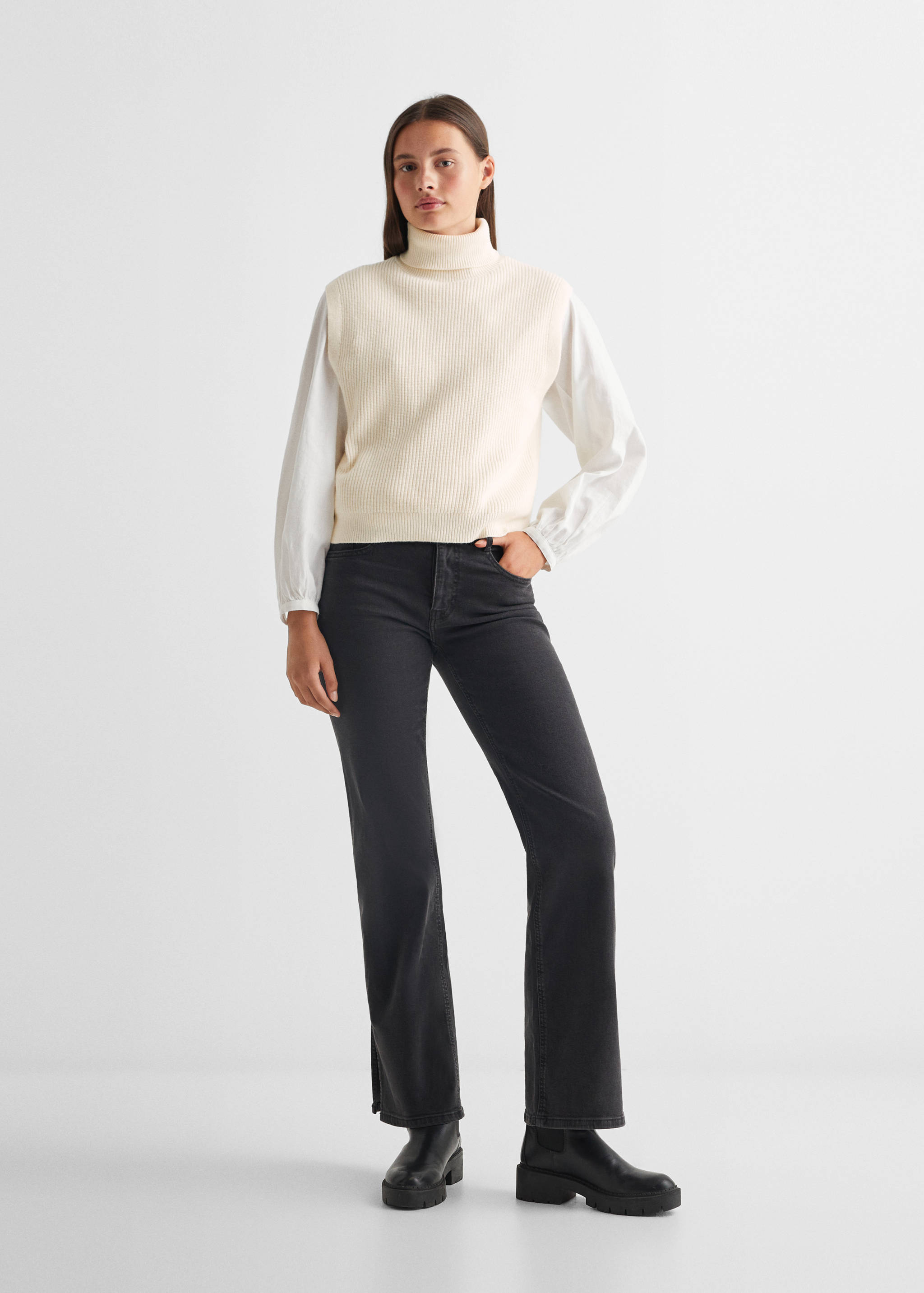 Chaleco punto canalé - Plano general