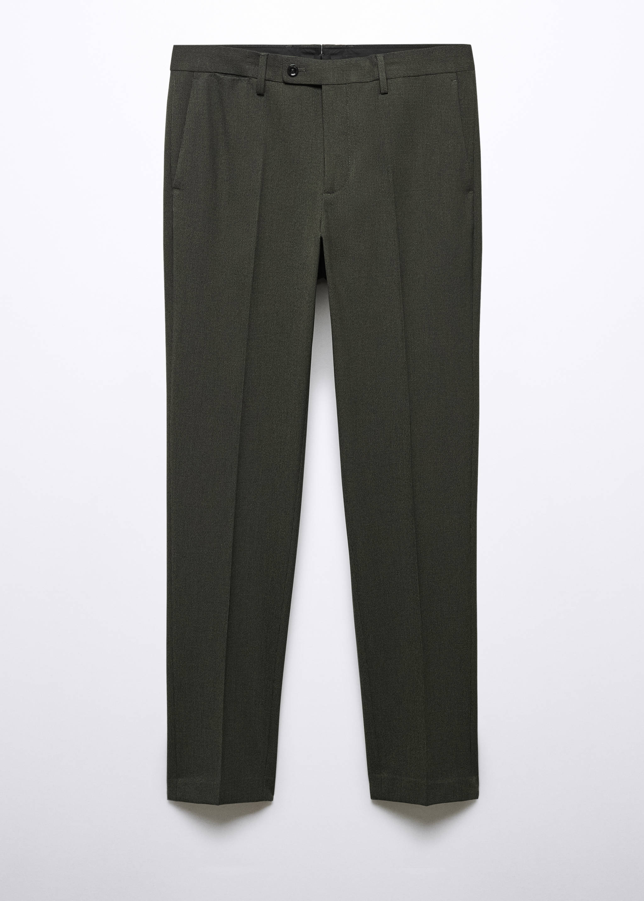 Stretch-fabric slim-fit printed suit pants - Article without model