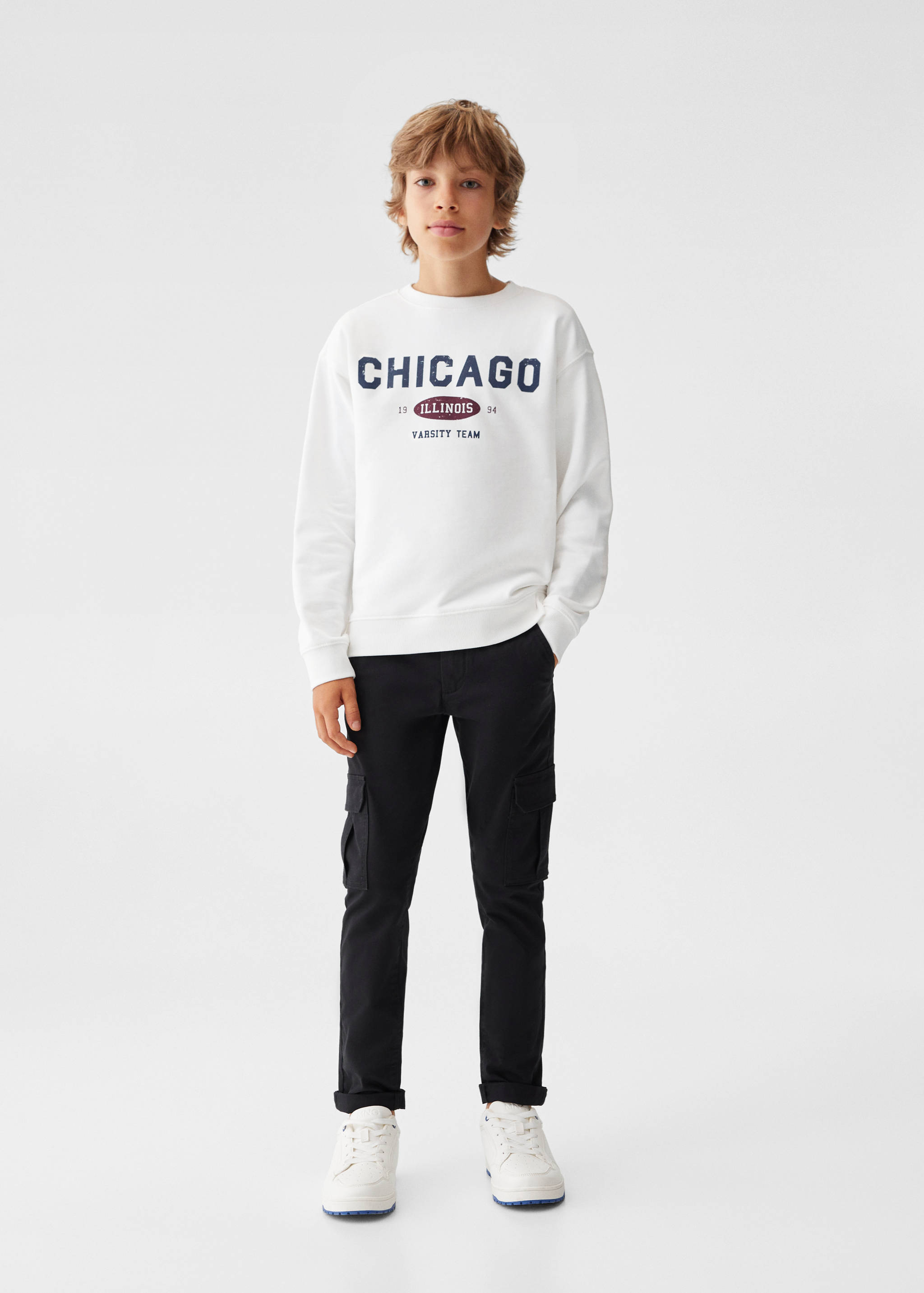 Sweat-shirt tissu éponge message - Plan général