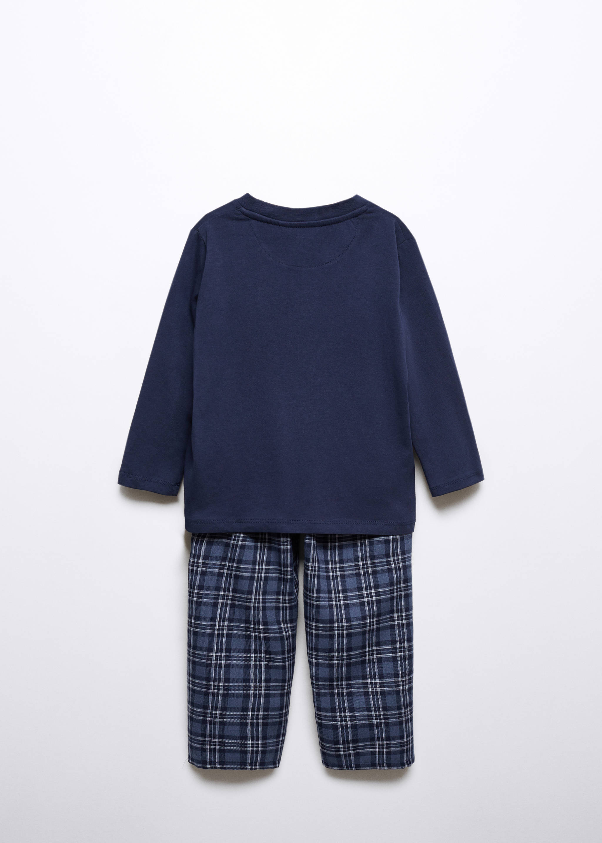 Two-pieces check long pyjamas - Reverse of the article