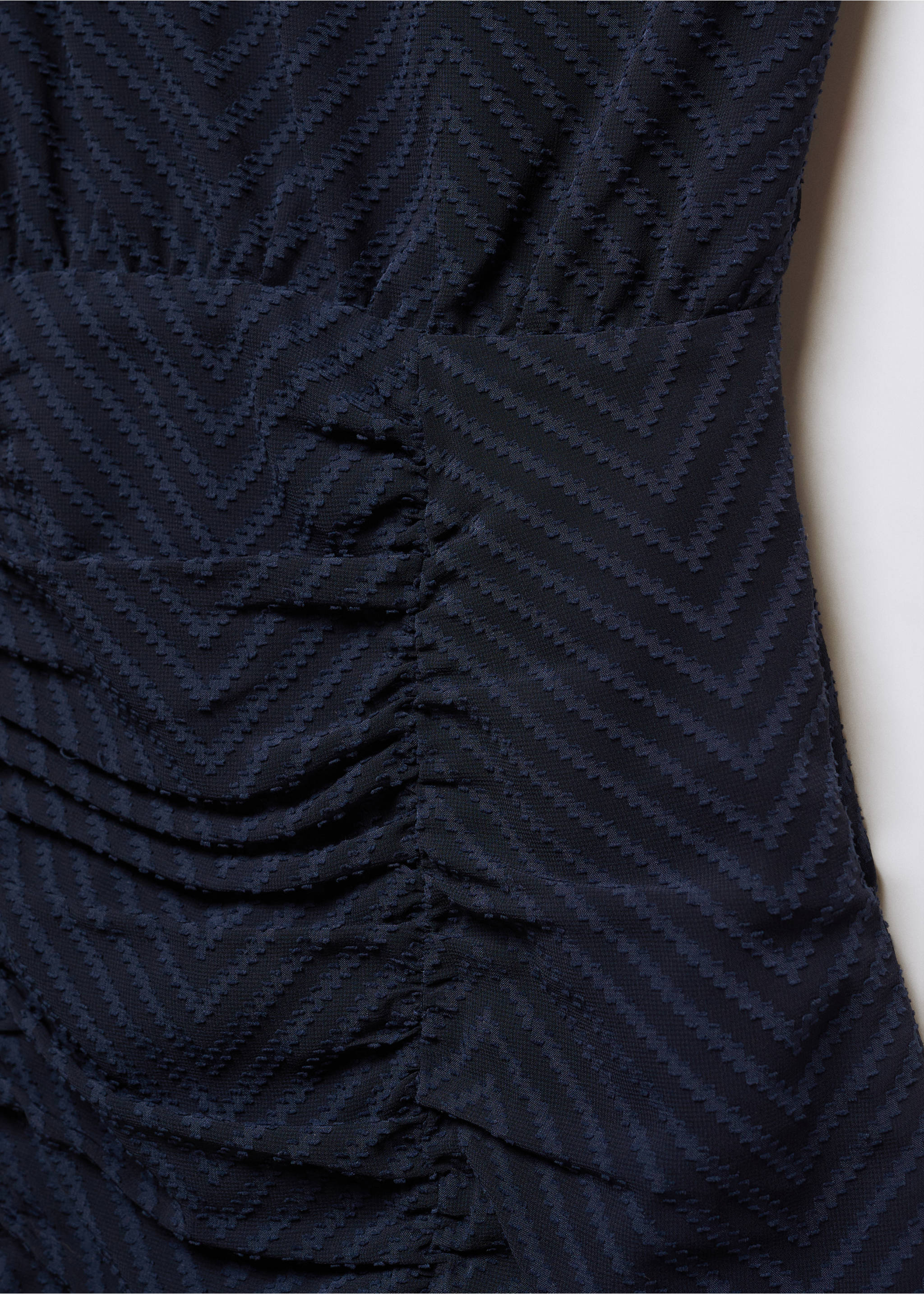 Vestido asimétrico drapeado - Detalle del artículo 8, Azul marino oscuro. Ref: 57054768-00.