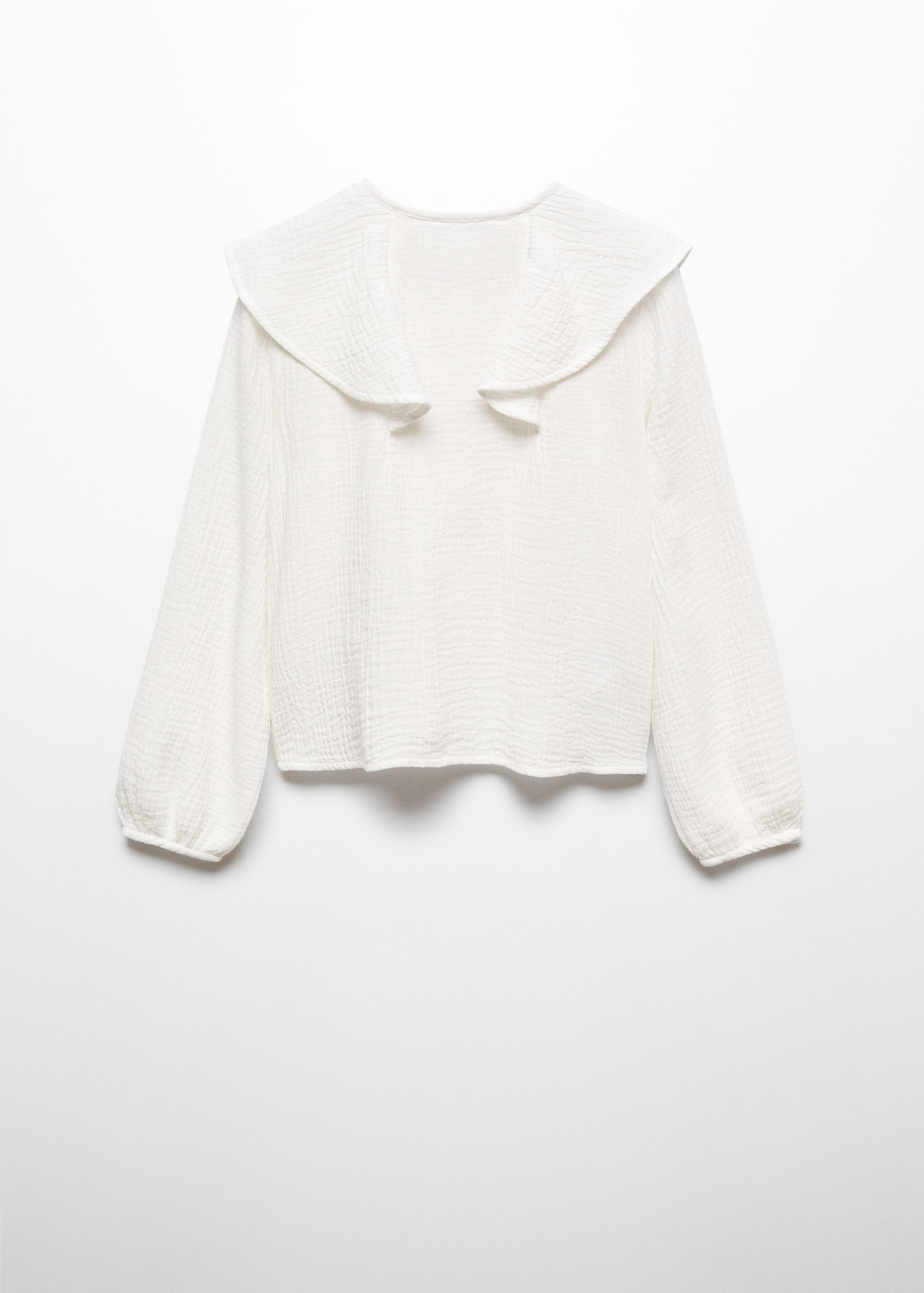 Blusa de algodão com folhos - Verso do artigo