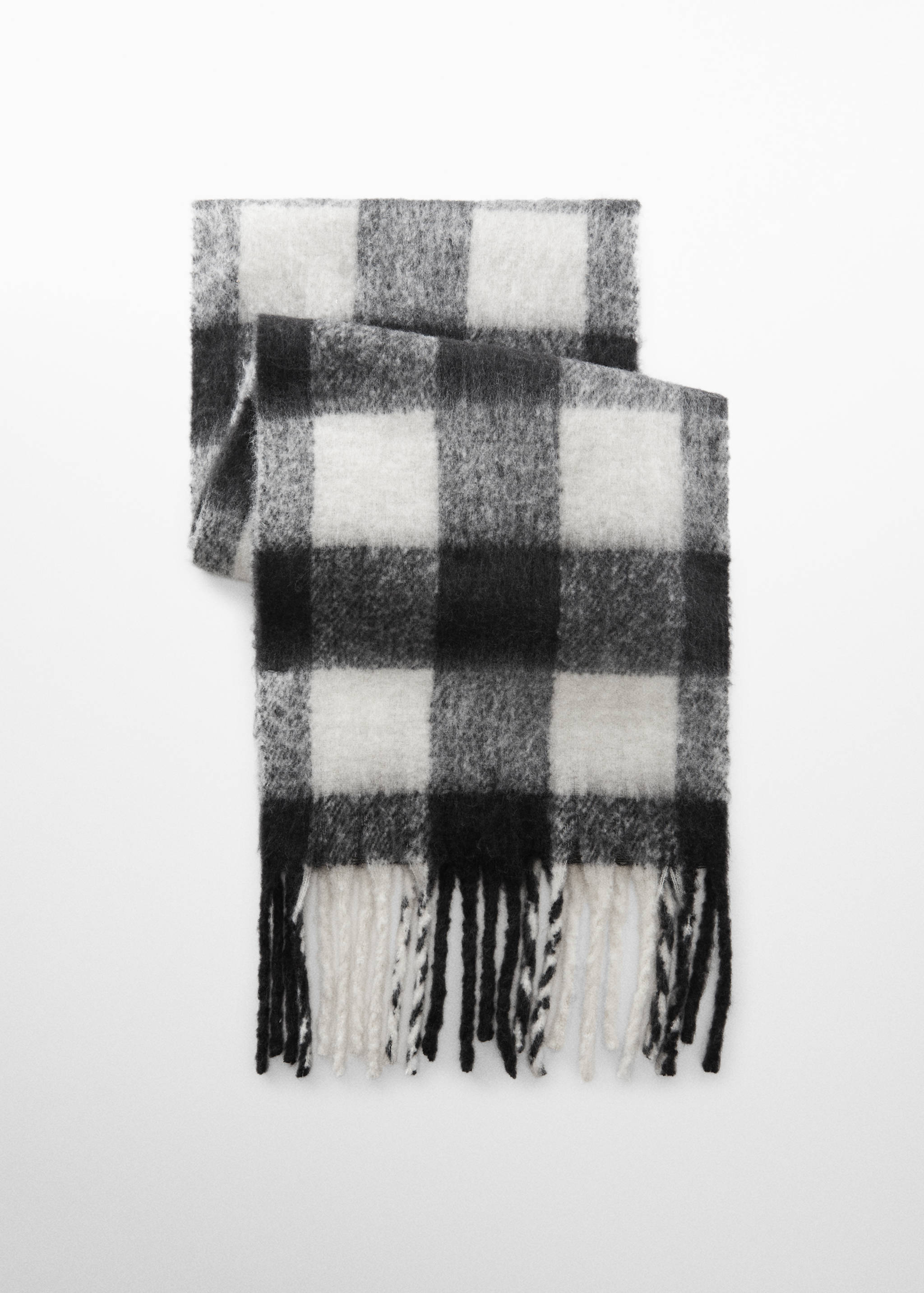 Check knit scarf - Article without model