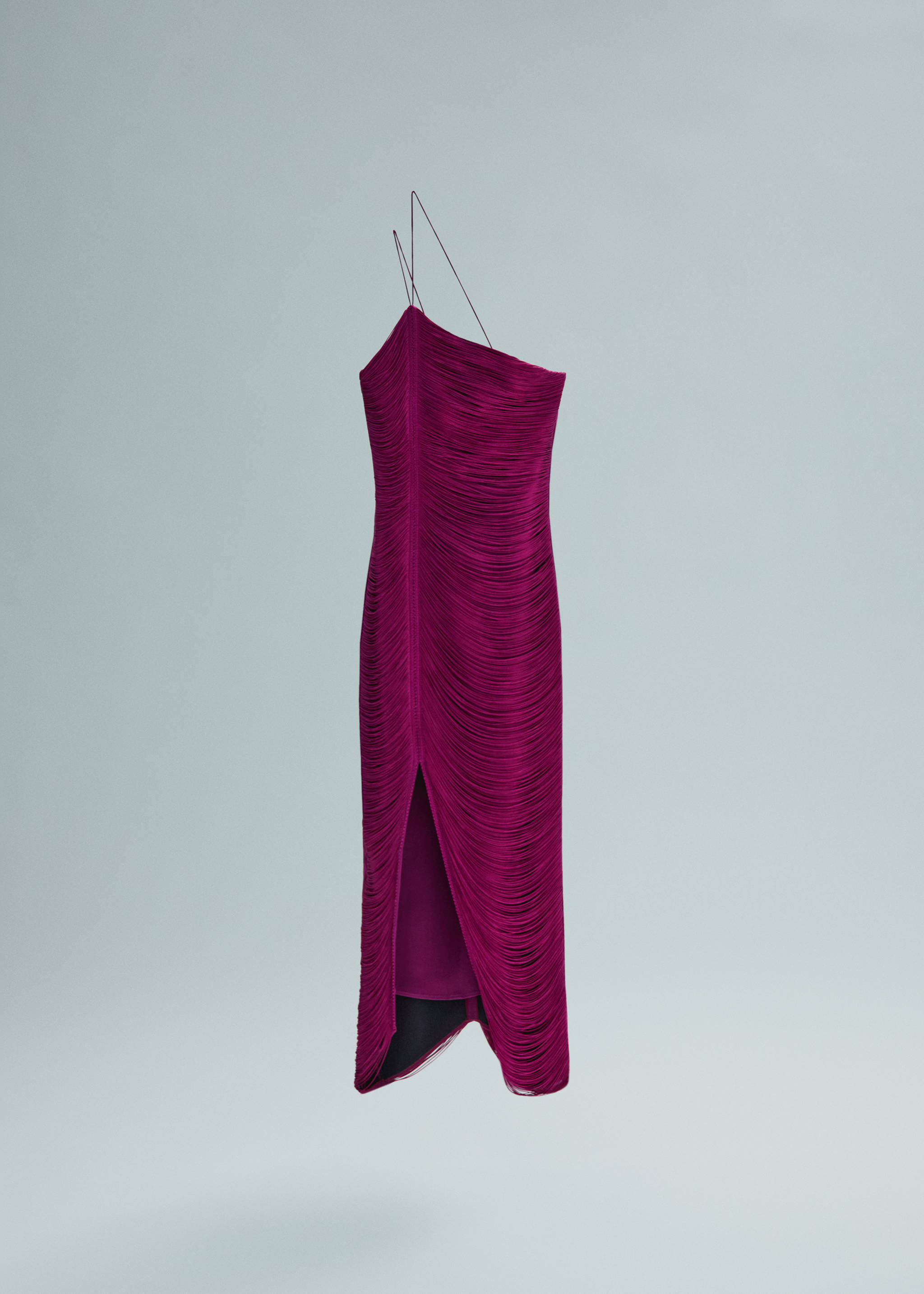 Asymmetrisches Kleid mit Fransen - Artikel ohne Model