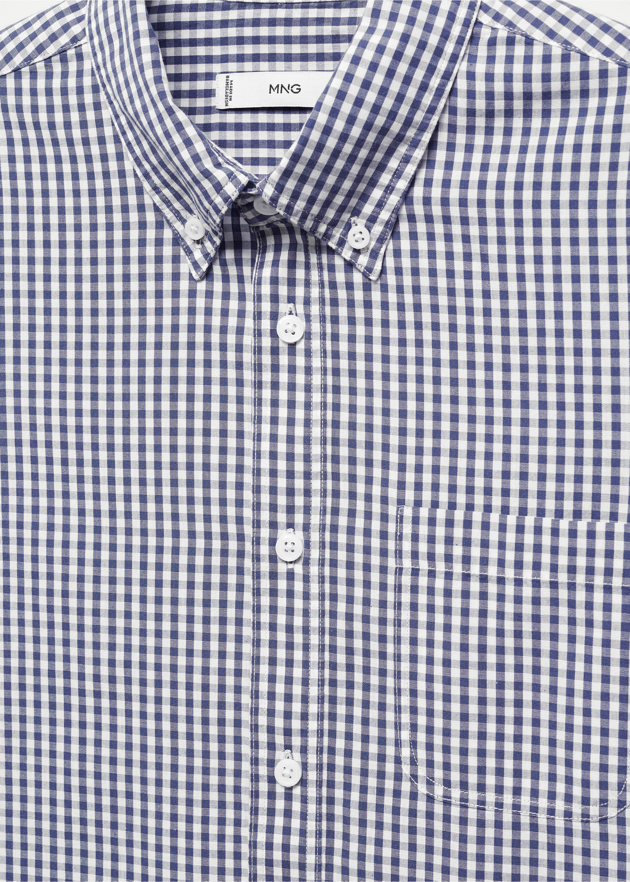 100% cotton printed shirt - Details of the article 8, Navy. Ref: 57055787-00.