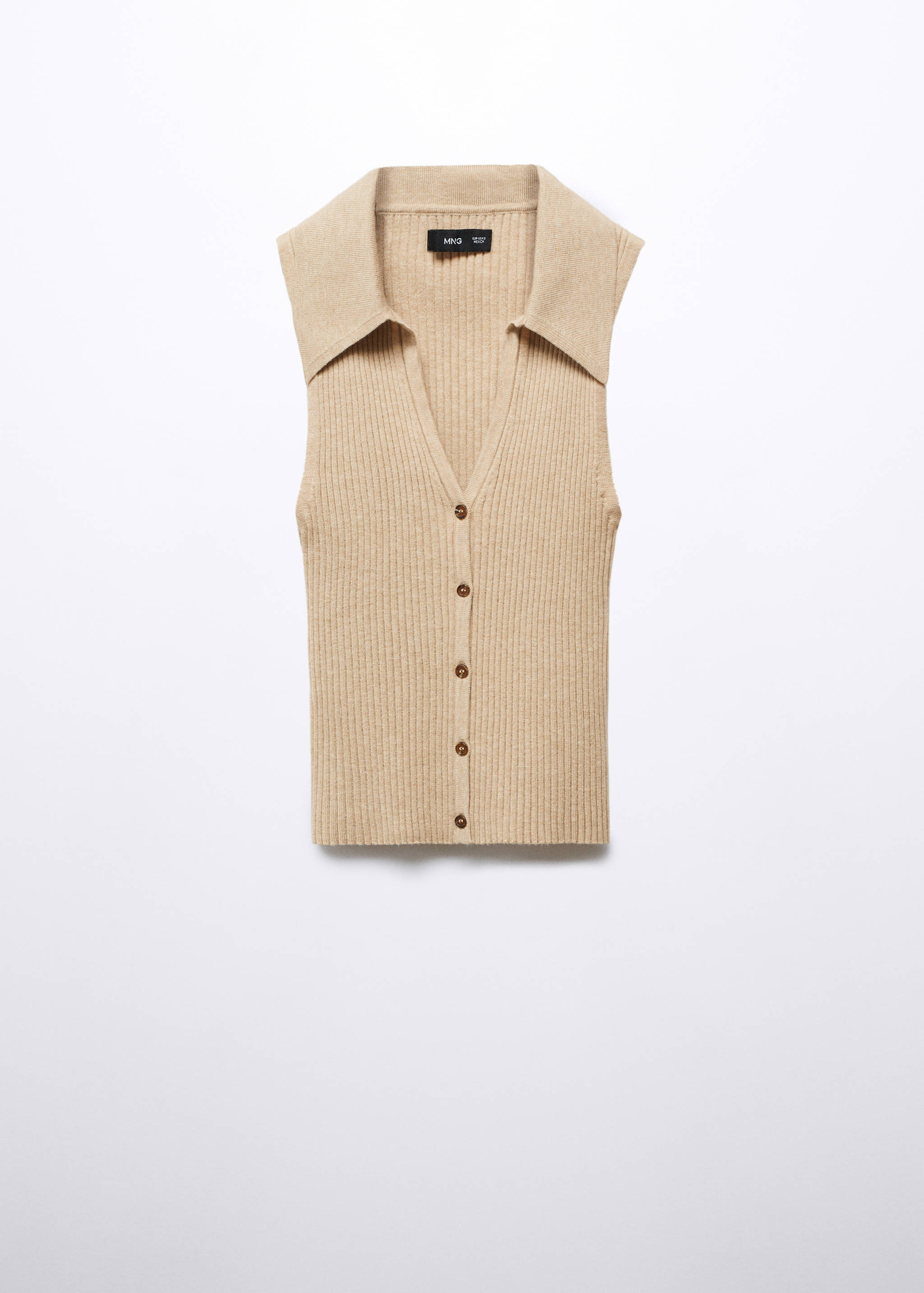 Knitted gilet with buttons - Article without model