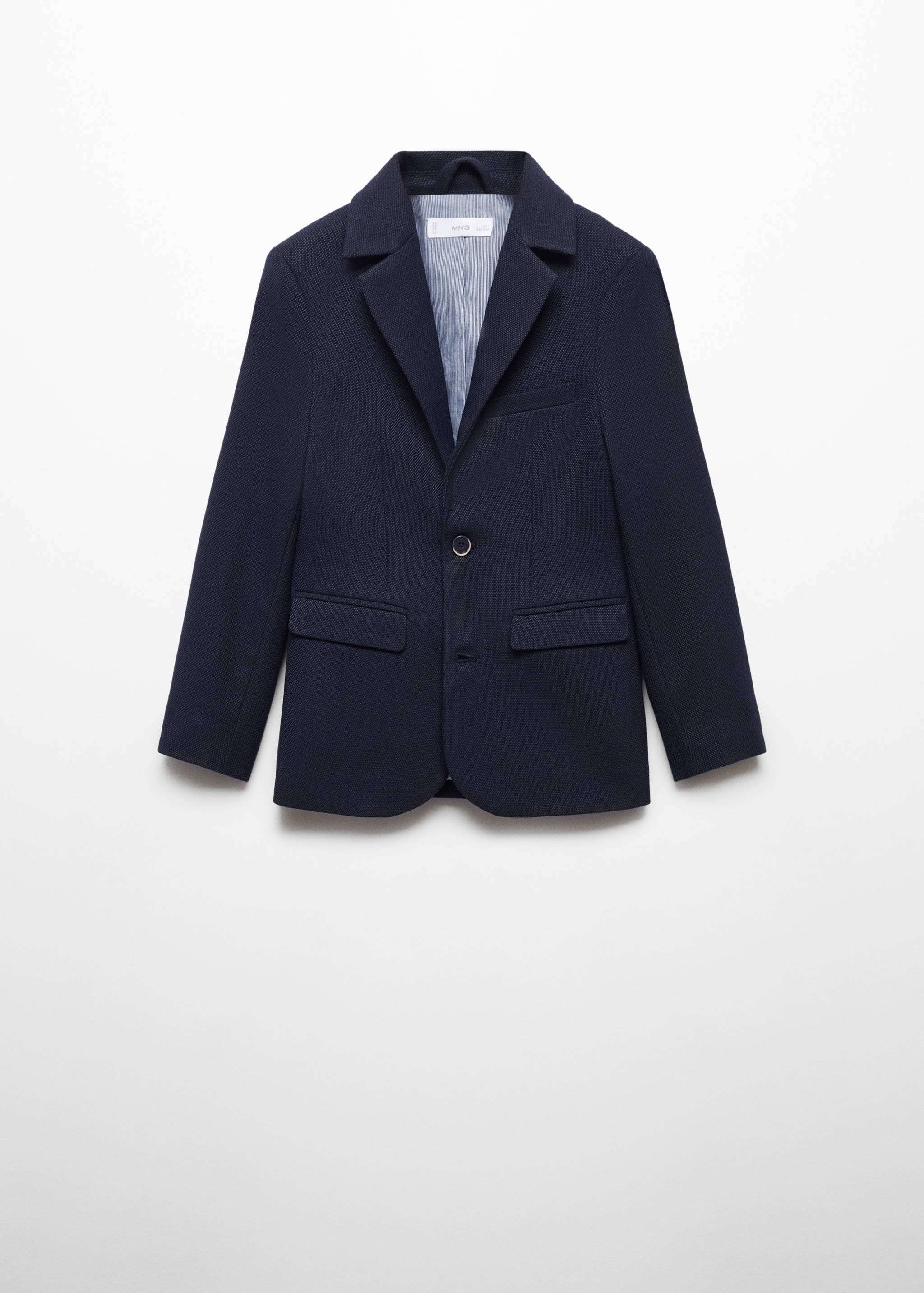 Textured slim-fit suit jacket - Article without model