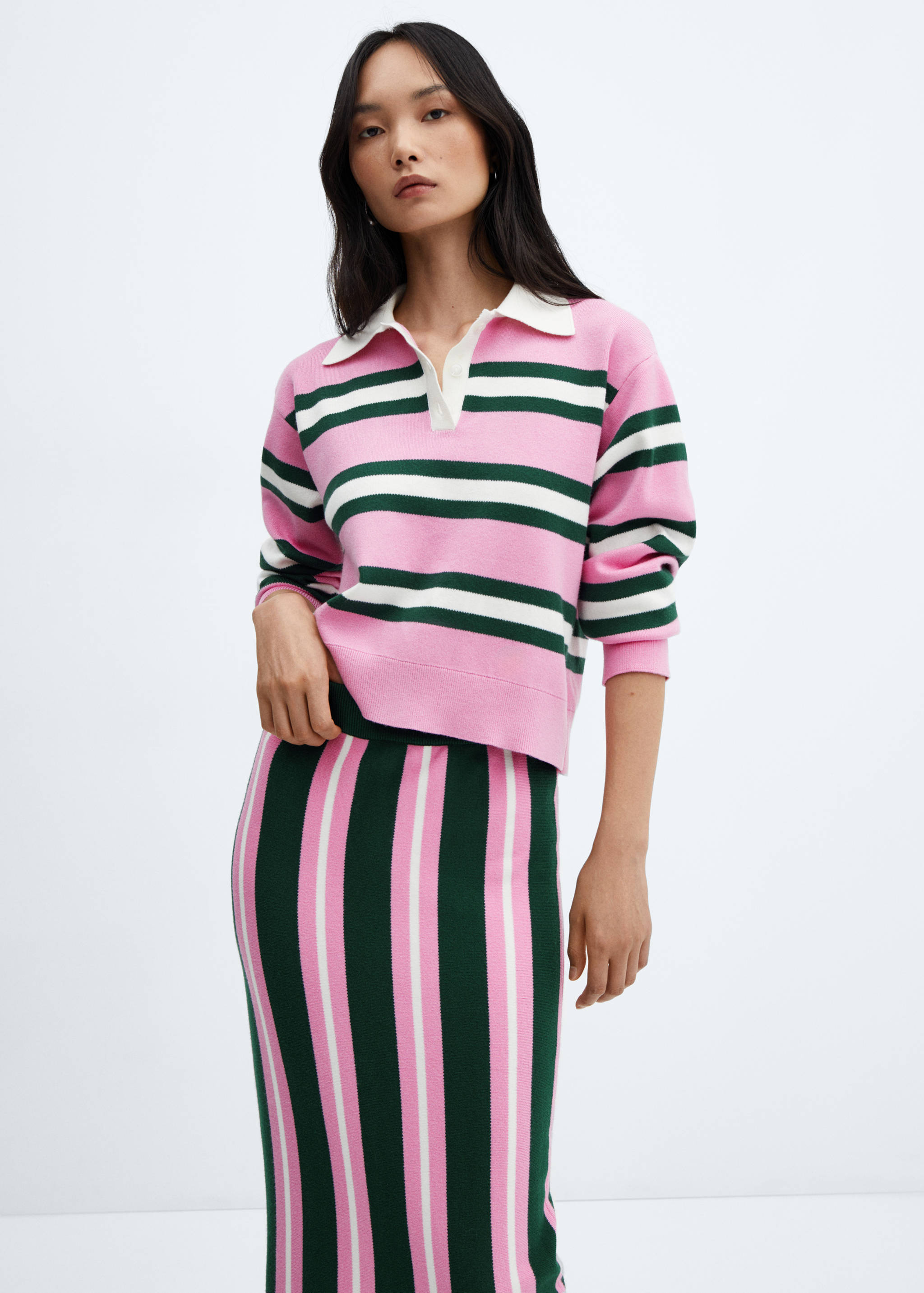 Striped knitted skirt - Details of the article 1