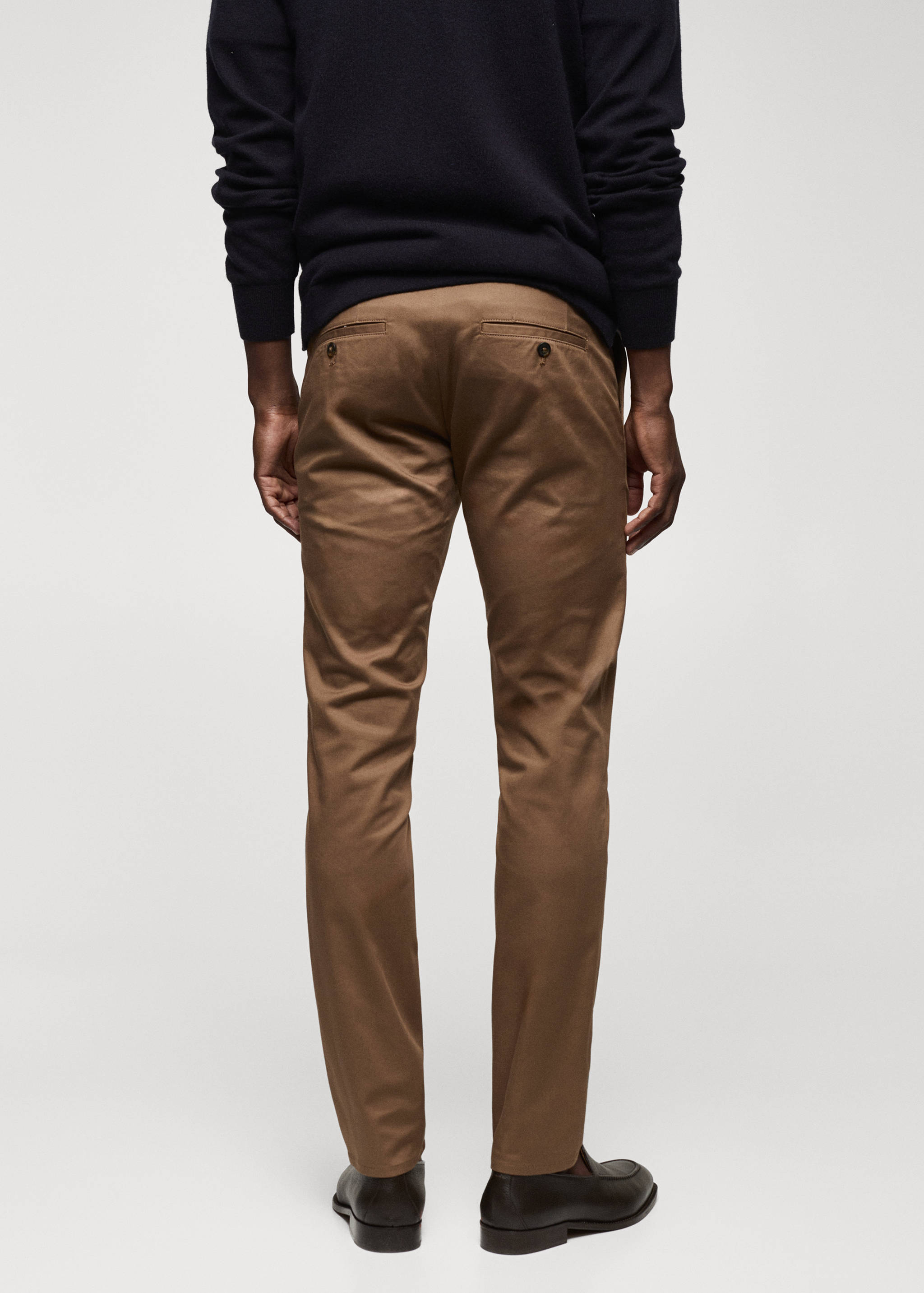 Skinny cotton chino trousers - Reverse of the article