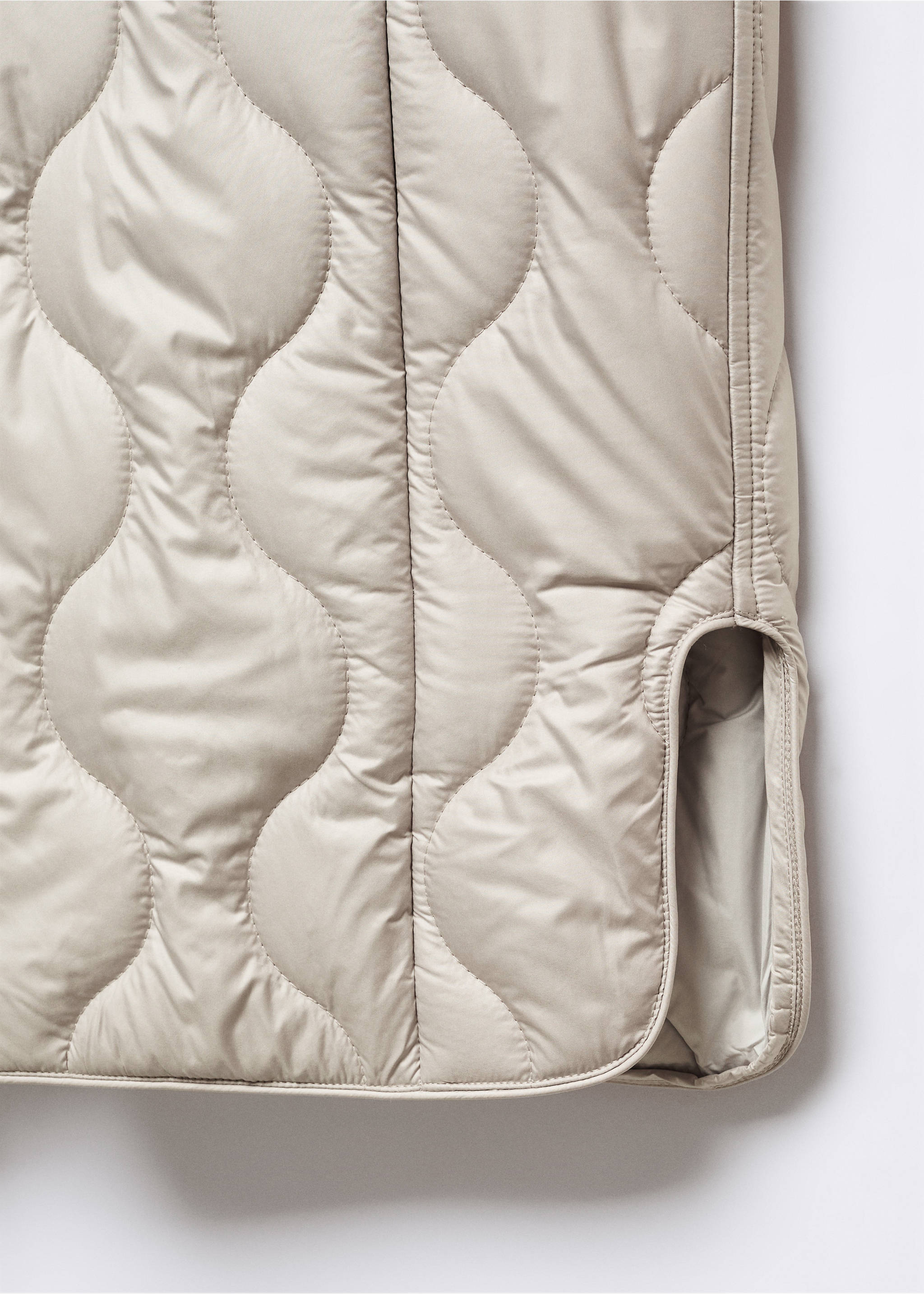 Oversized waterproof puffer coat - Details of the article 8, Grey. Ref: 57055948-00.