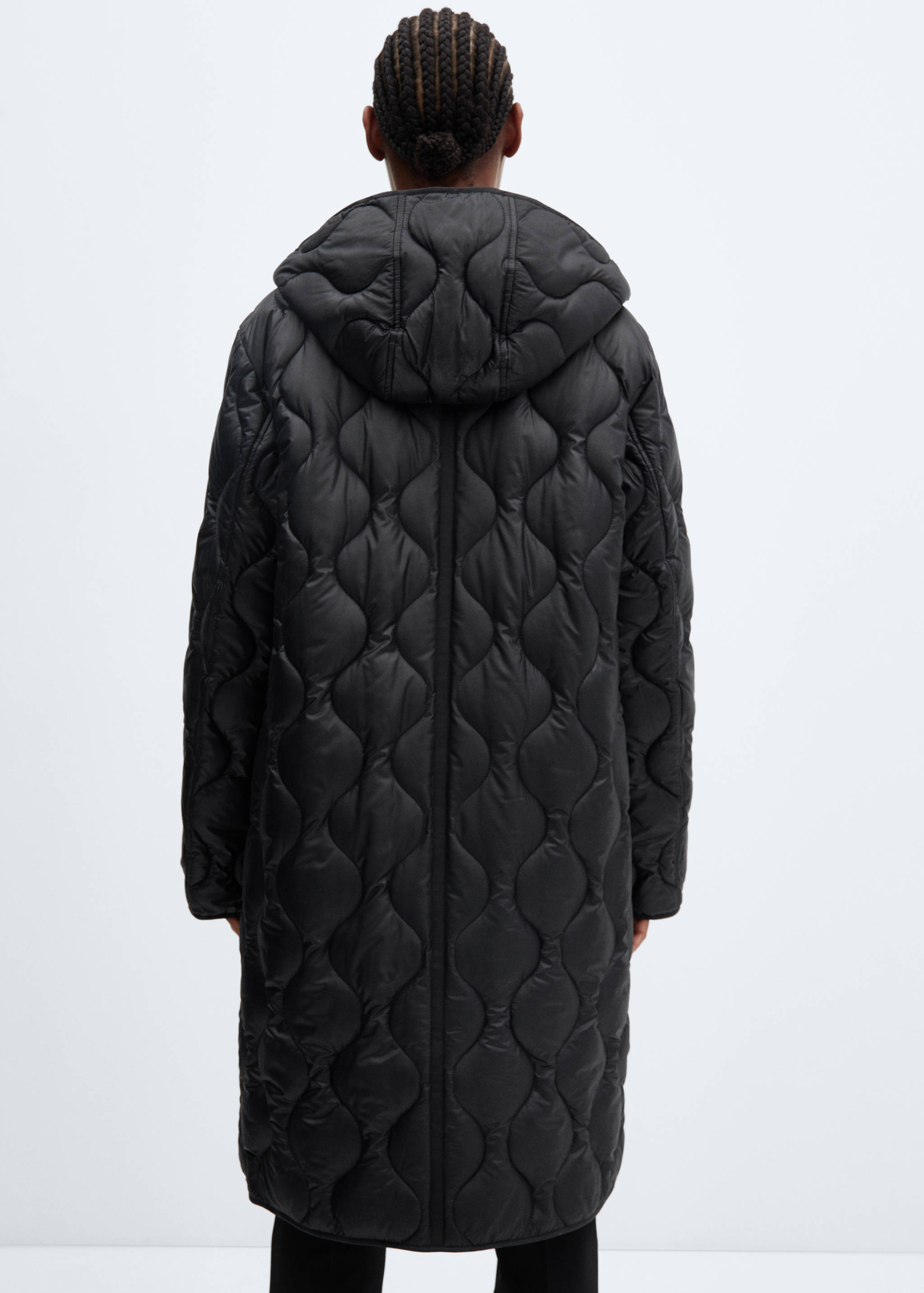 Hood puffer coat - Reverse of the article