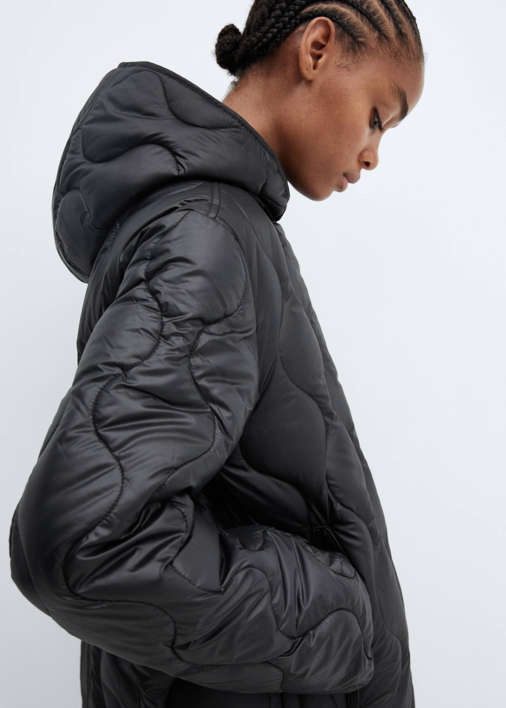 Hood puffer coat - Details of the article 2