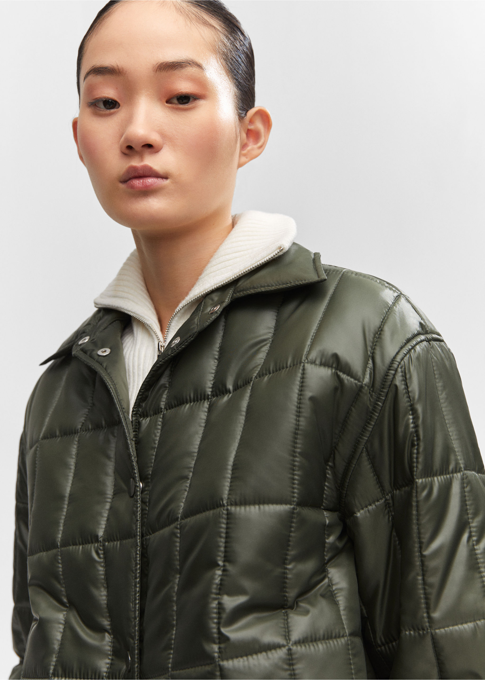 Quilted anorak with shirt collar - Details of the article 1