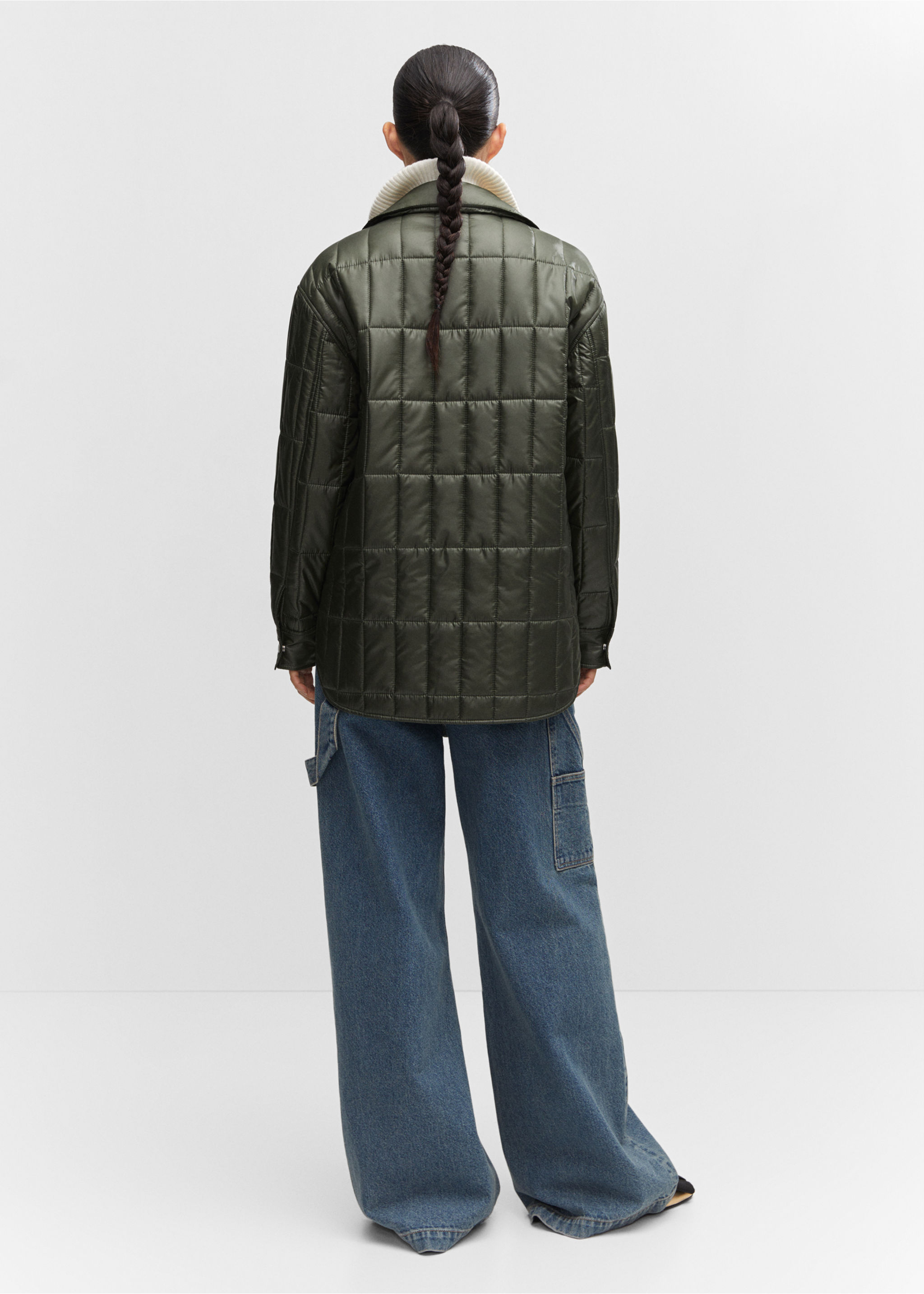 Quilted anorak with shirt collar - Reverse of the article