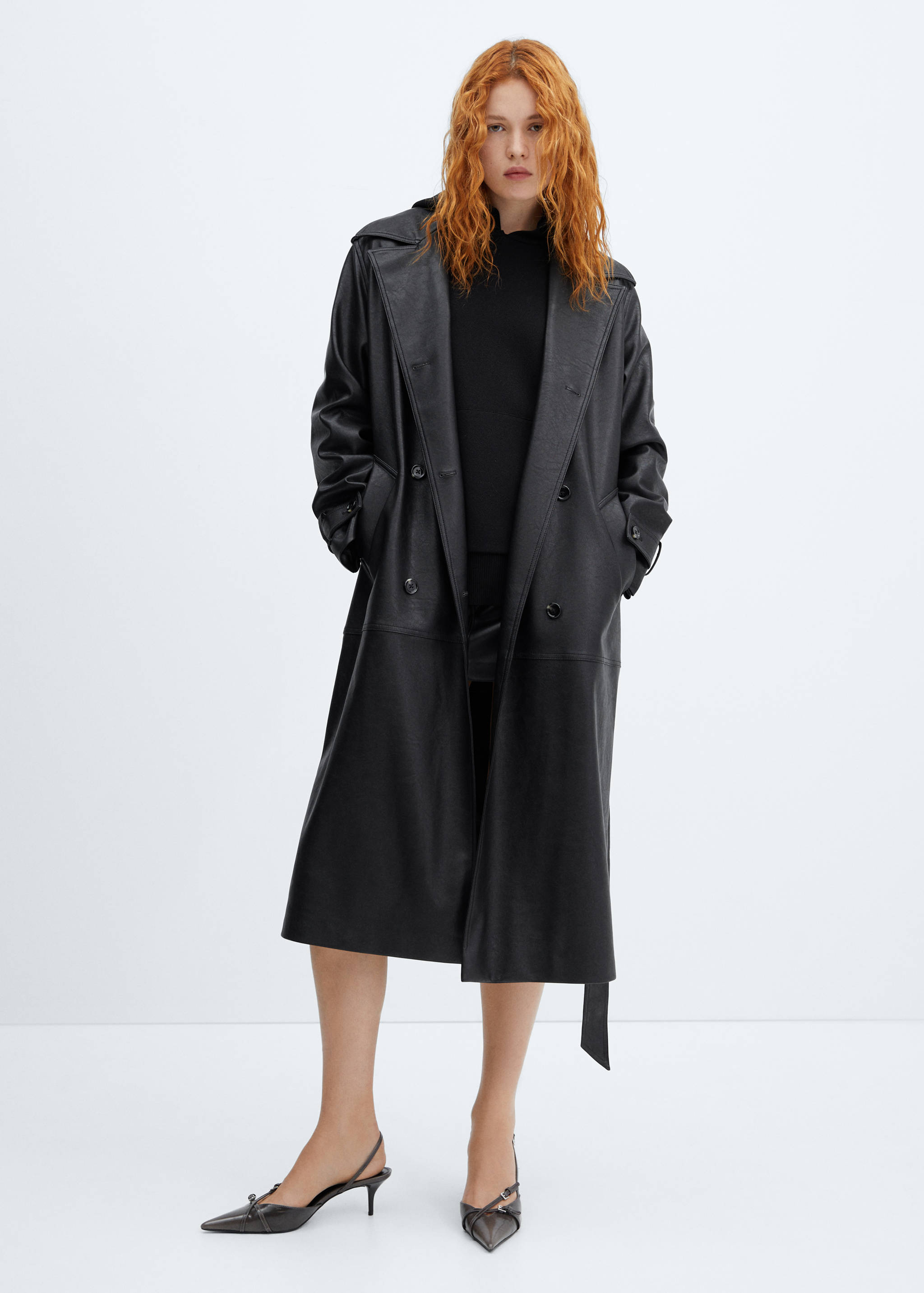Trench oversize simili-cuir - Plan général
