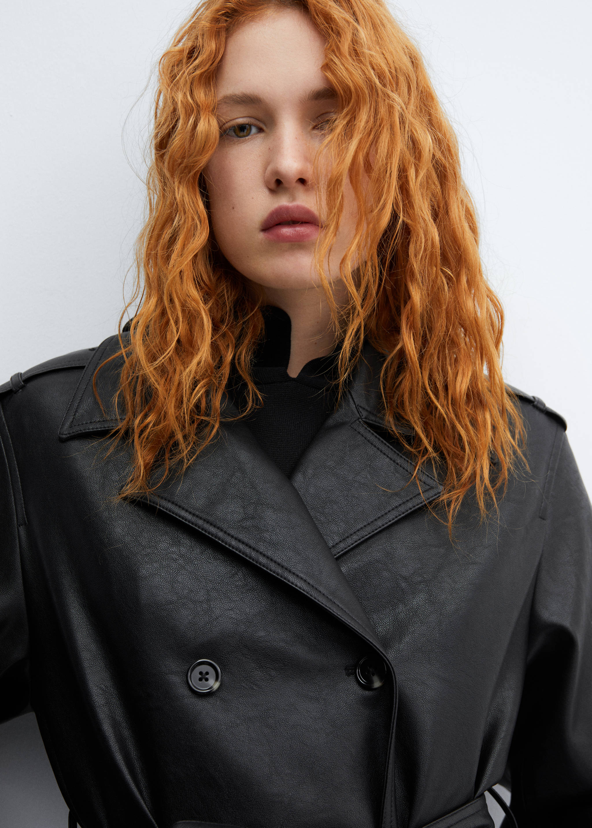 Trench oversize simili-cuir - Détail de l'article 1