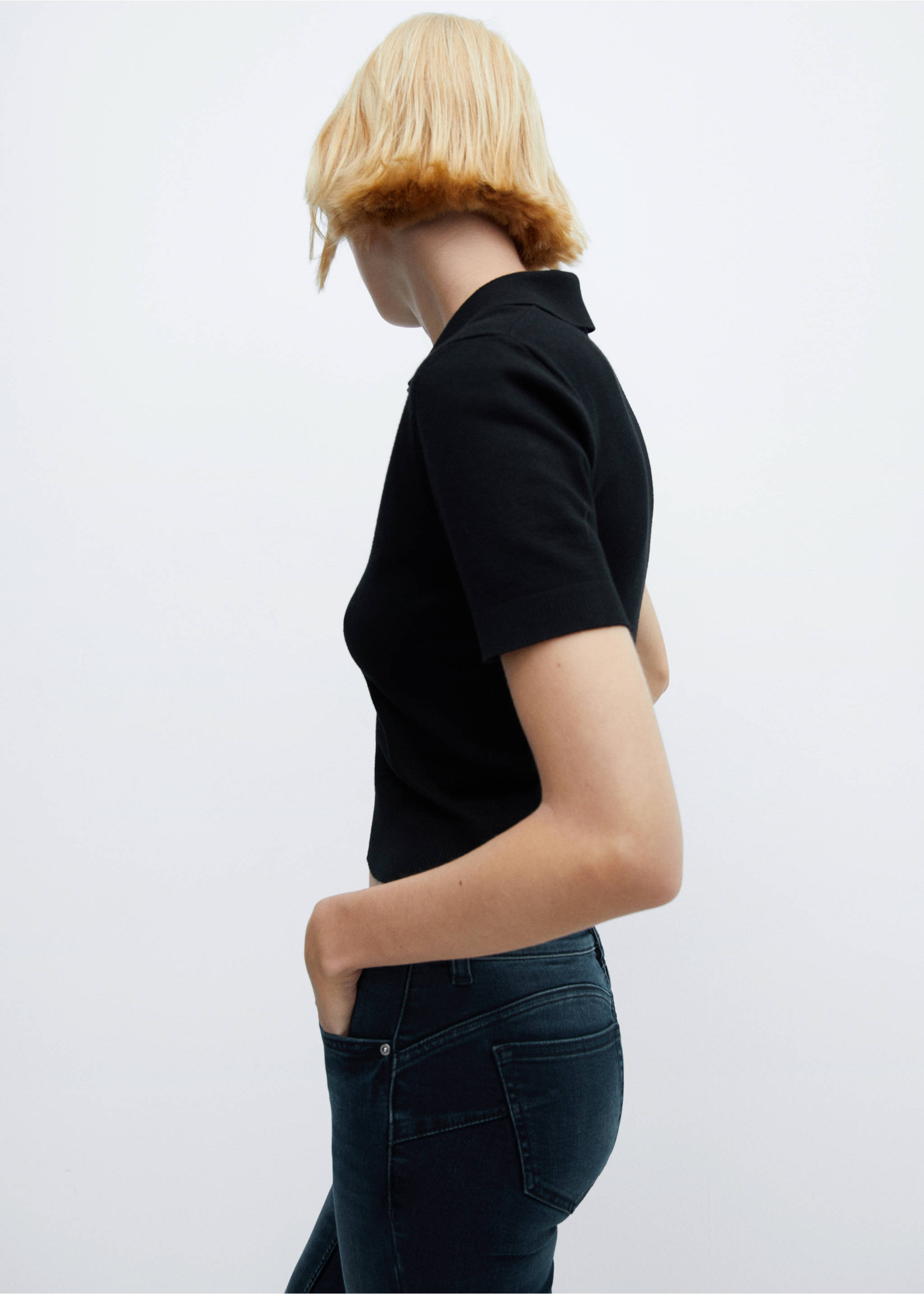 Jeans skinny push-up - Artikkeldetalj 2, Dyp mørk blå. Ref: 57055955-00.