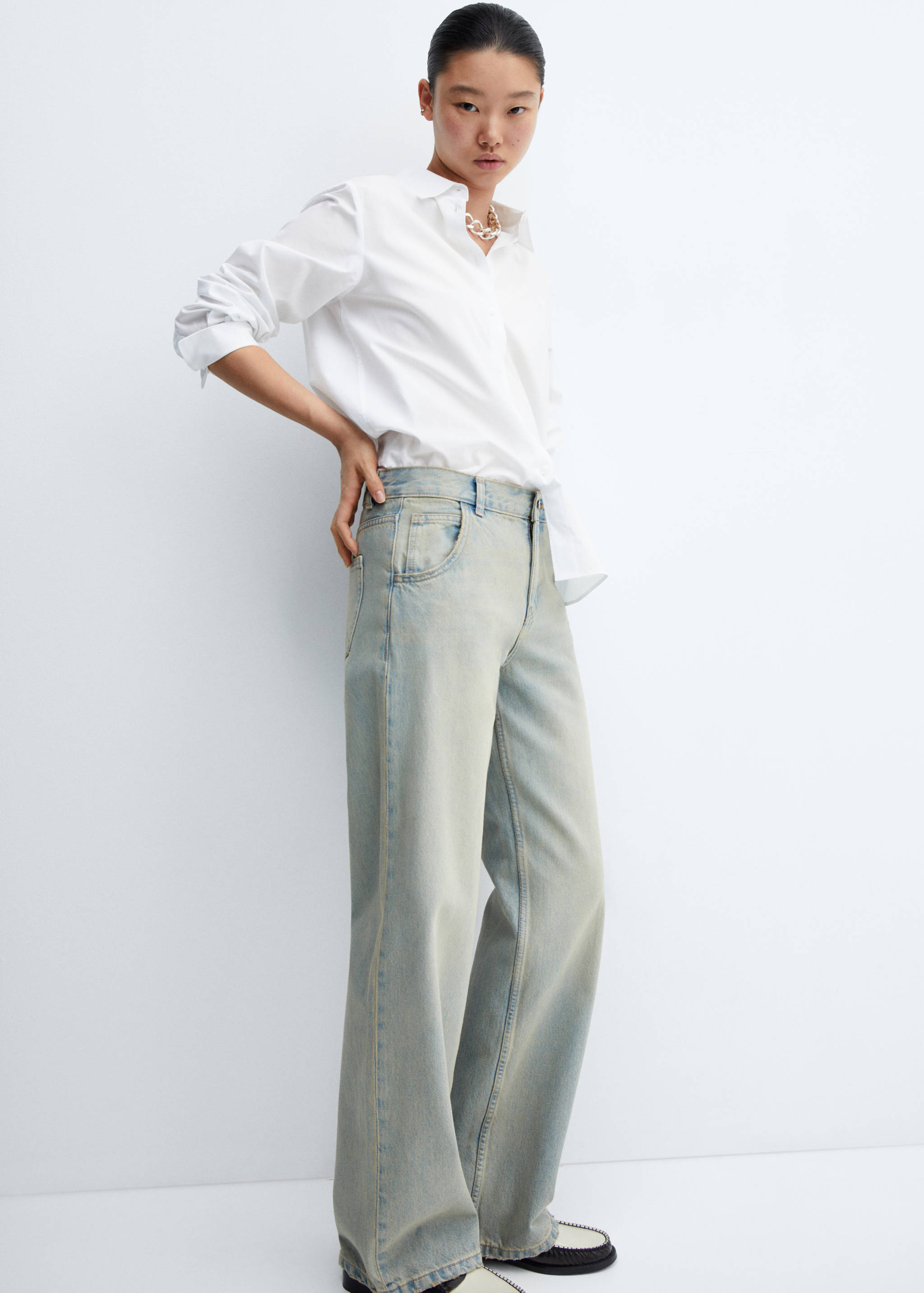 Jeans wide leg tiro bajo - Detalle del artículo 2