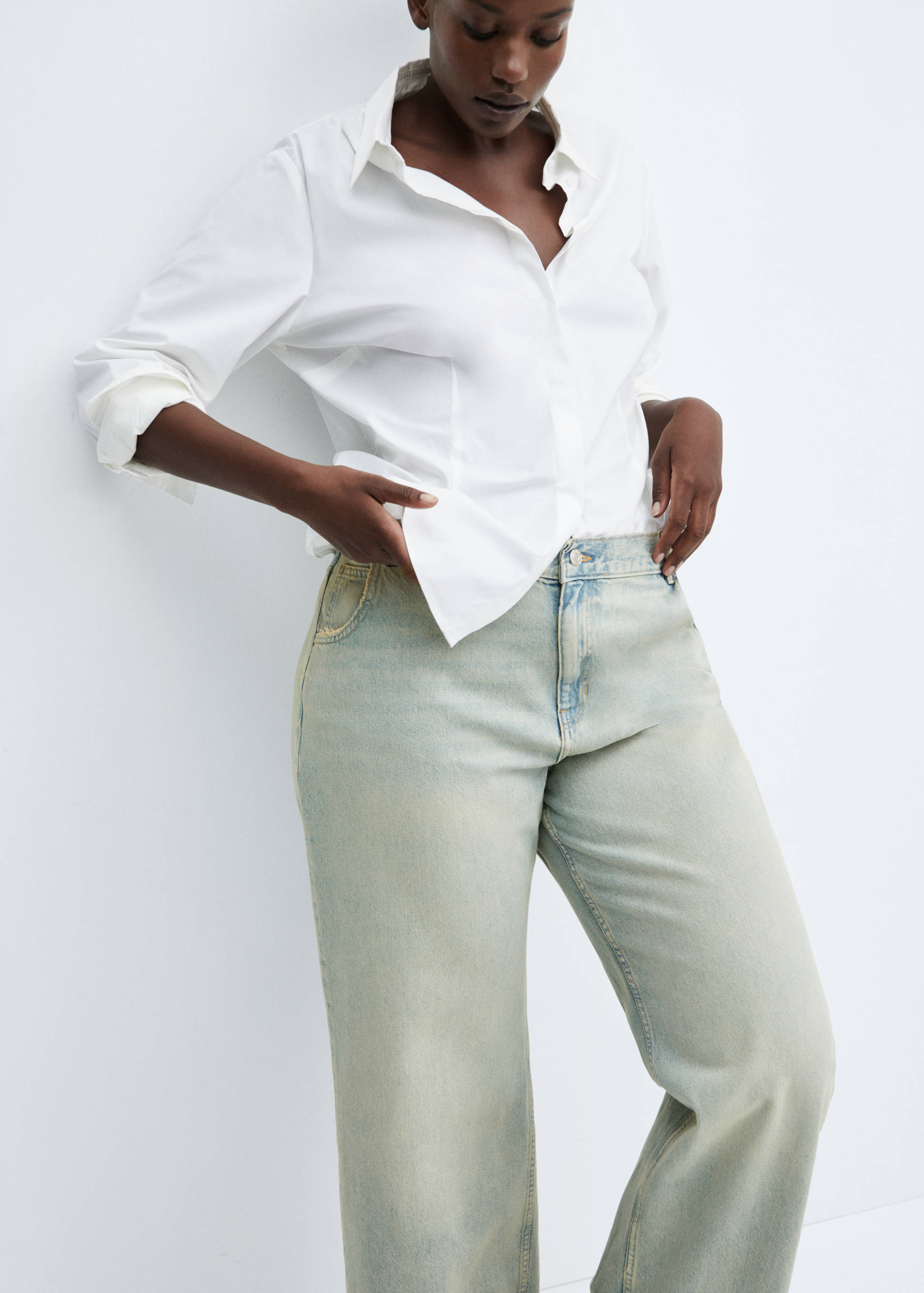 Jeans wide leg tiro bajo - Detalle del artículo 4