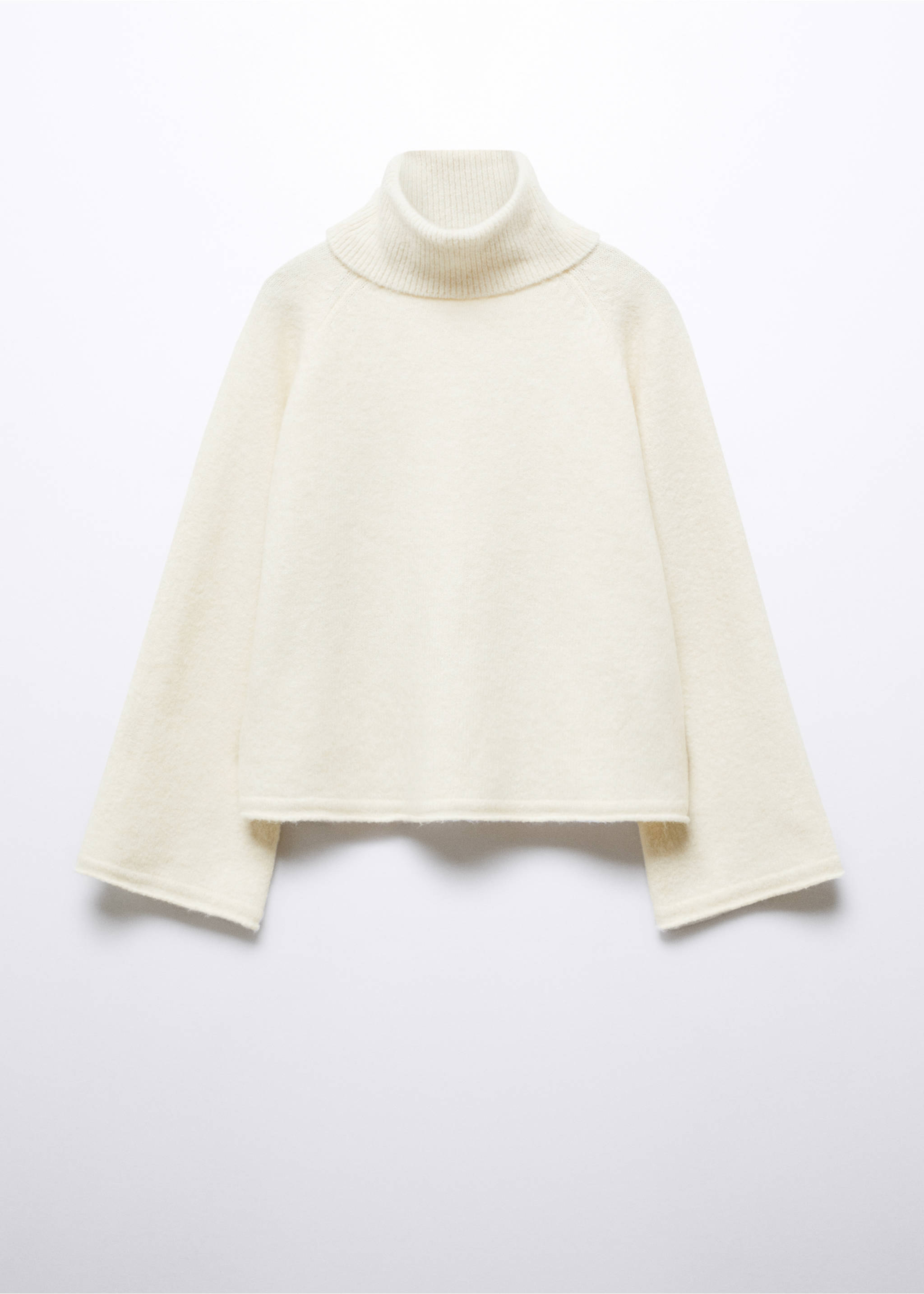 Turtleneck knit sweater - Article without model, Ecru. Ref: 57055961-00.
