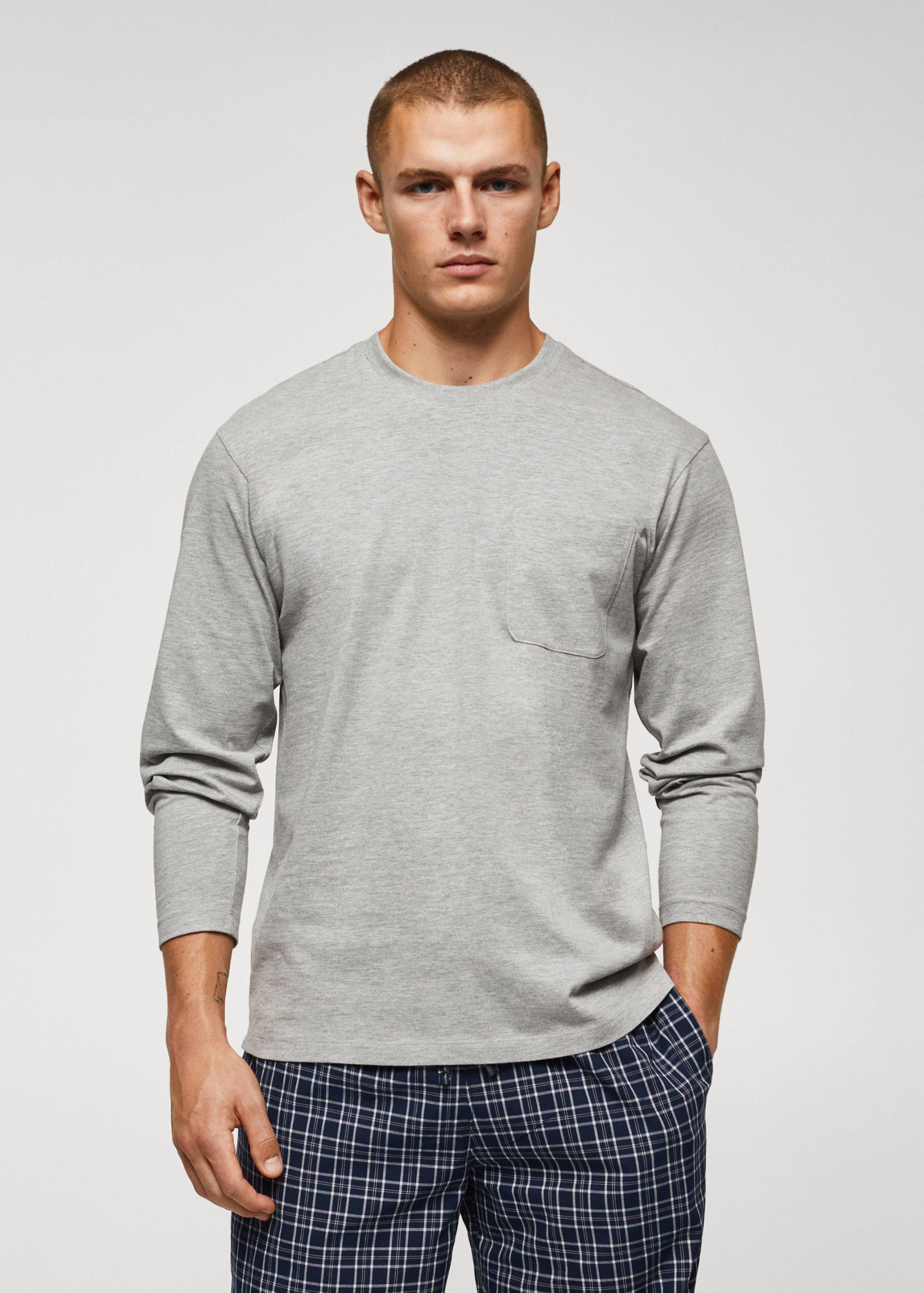 Pyjama-Pack aus gemusterter Baumwolle - Mittlere Ansicht