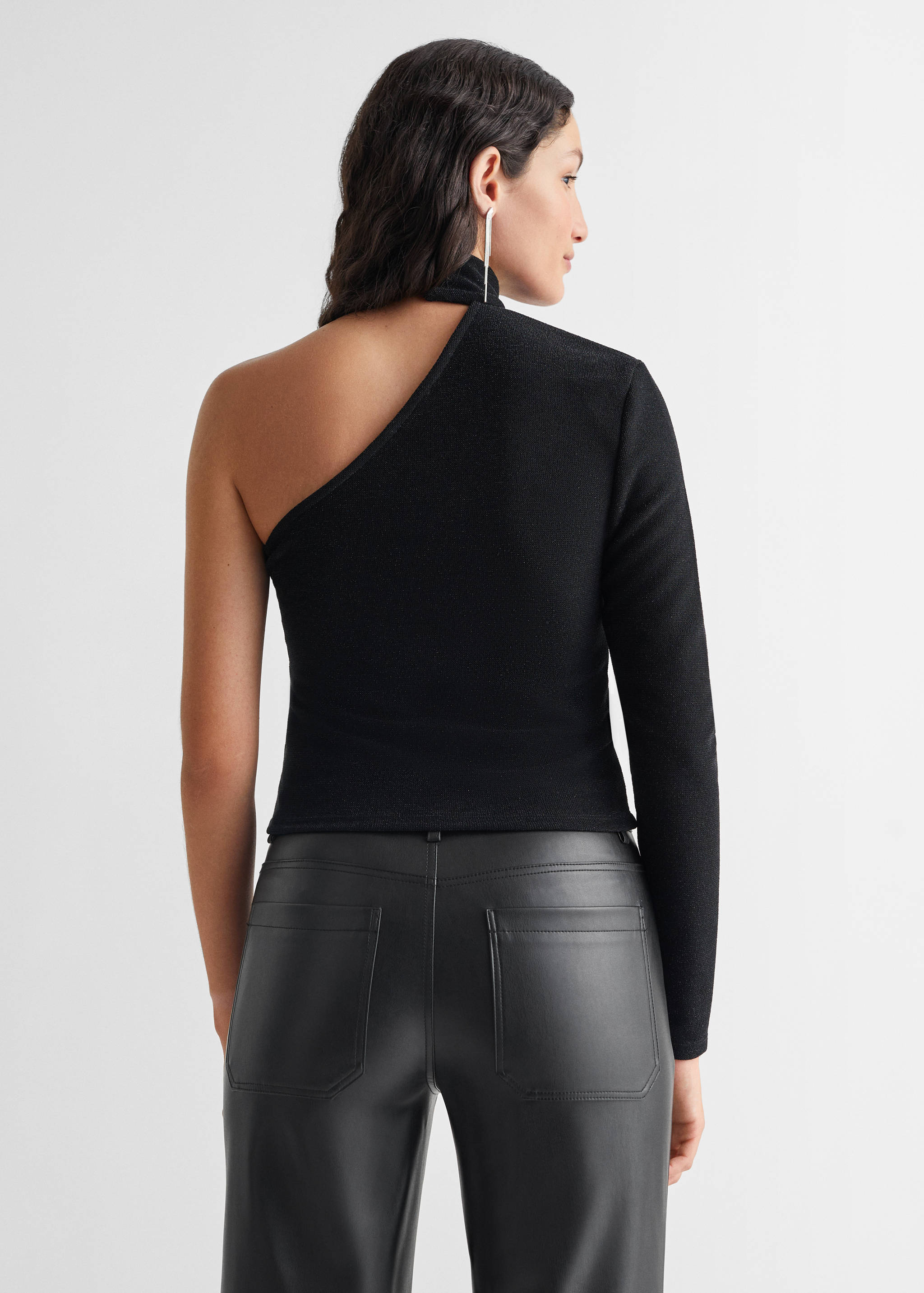 Asymmetric cotton T-shirt - Reverse of the article