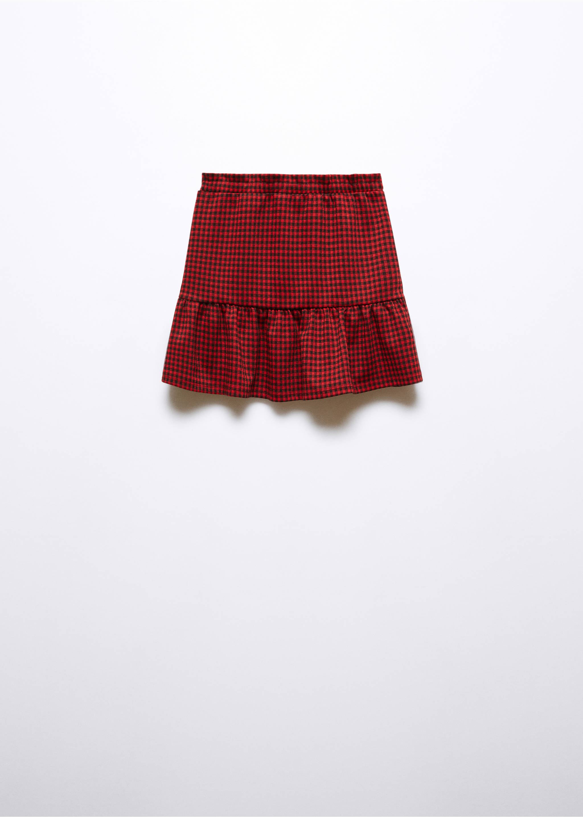 Houndstooth skirt - Reverse of the article, Red. Ref: 57055995-00.