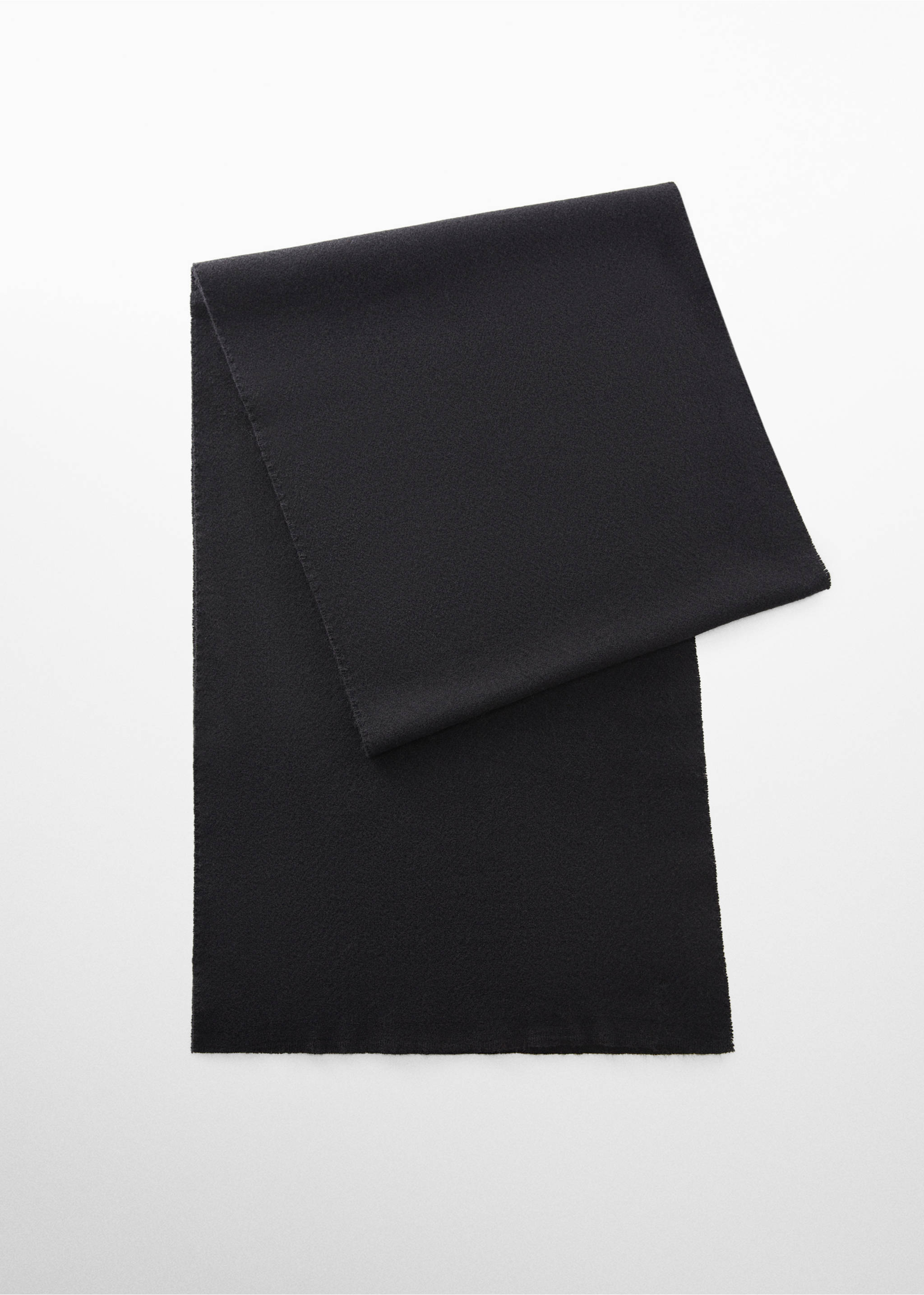 Recycled fabric plain scarf - Article without model, Black. Ref: 57055998-00.