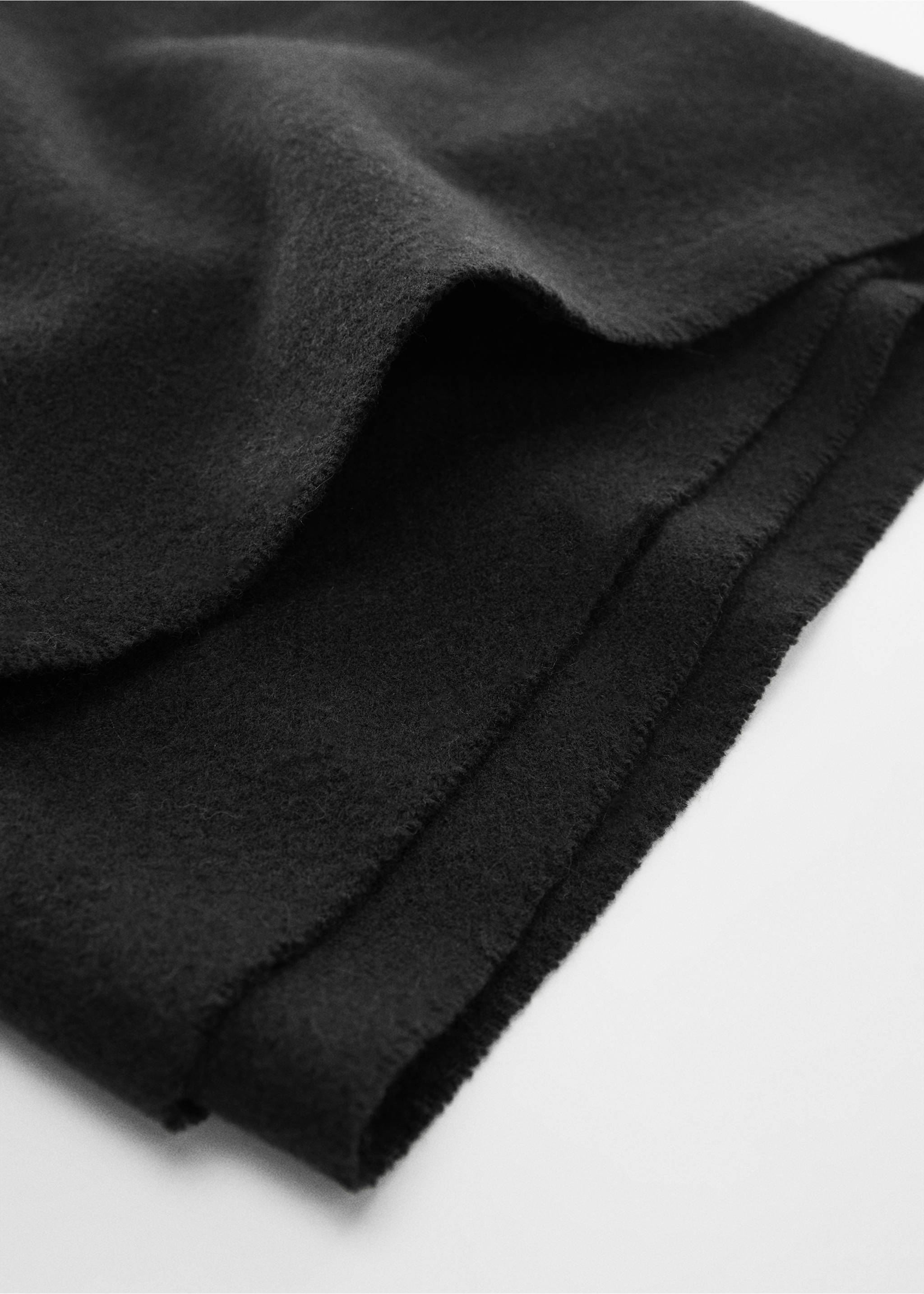 Recycled fabric plain scarf - Medium plane, Black. Ref: 57055998-00.