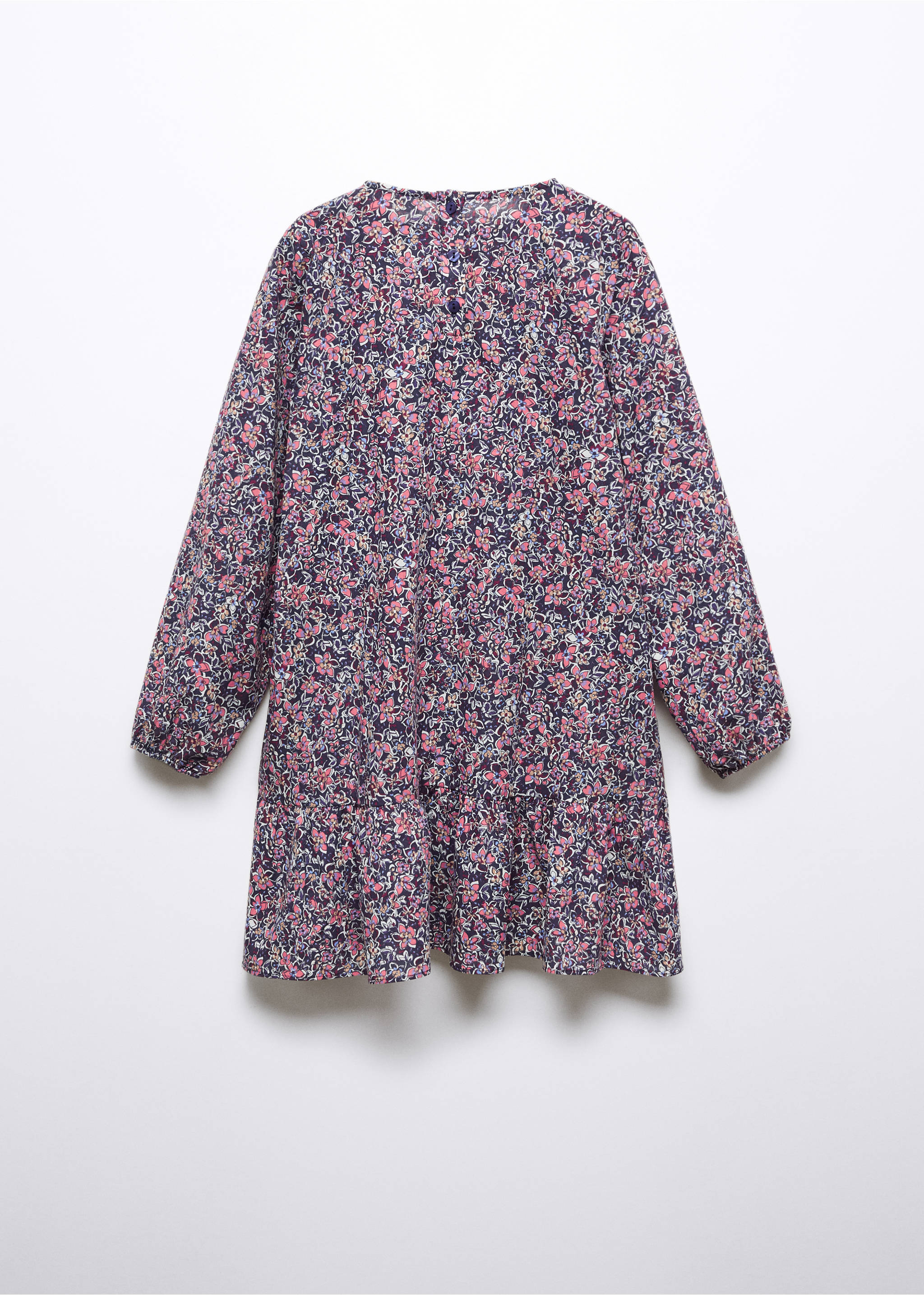 Robe à fleurs - Verso de l’article, Bleu marine foncé. Ref: 57056000-00.
