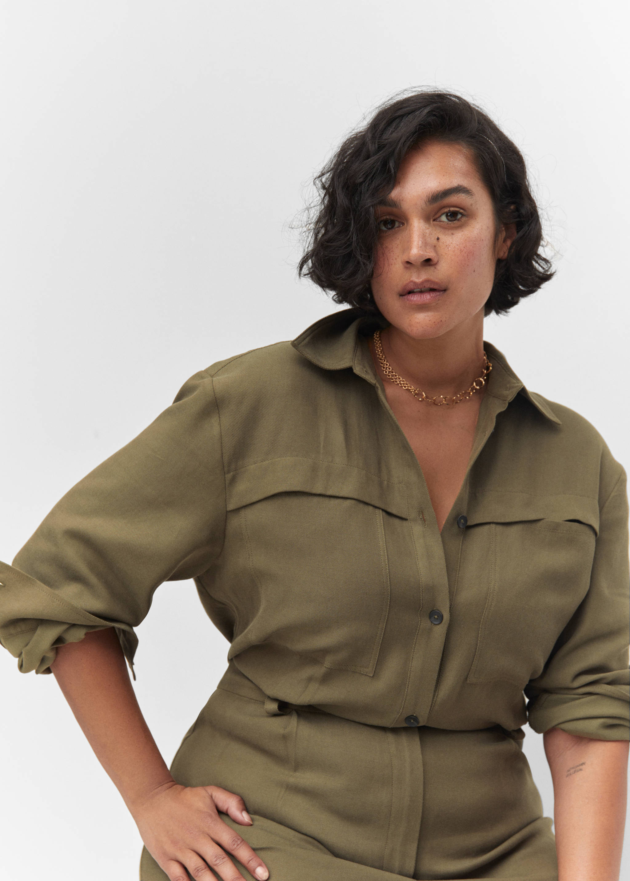 Cotton pockets jumpsuit - Details of the article 4