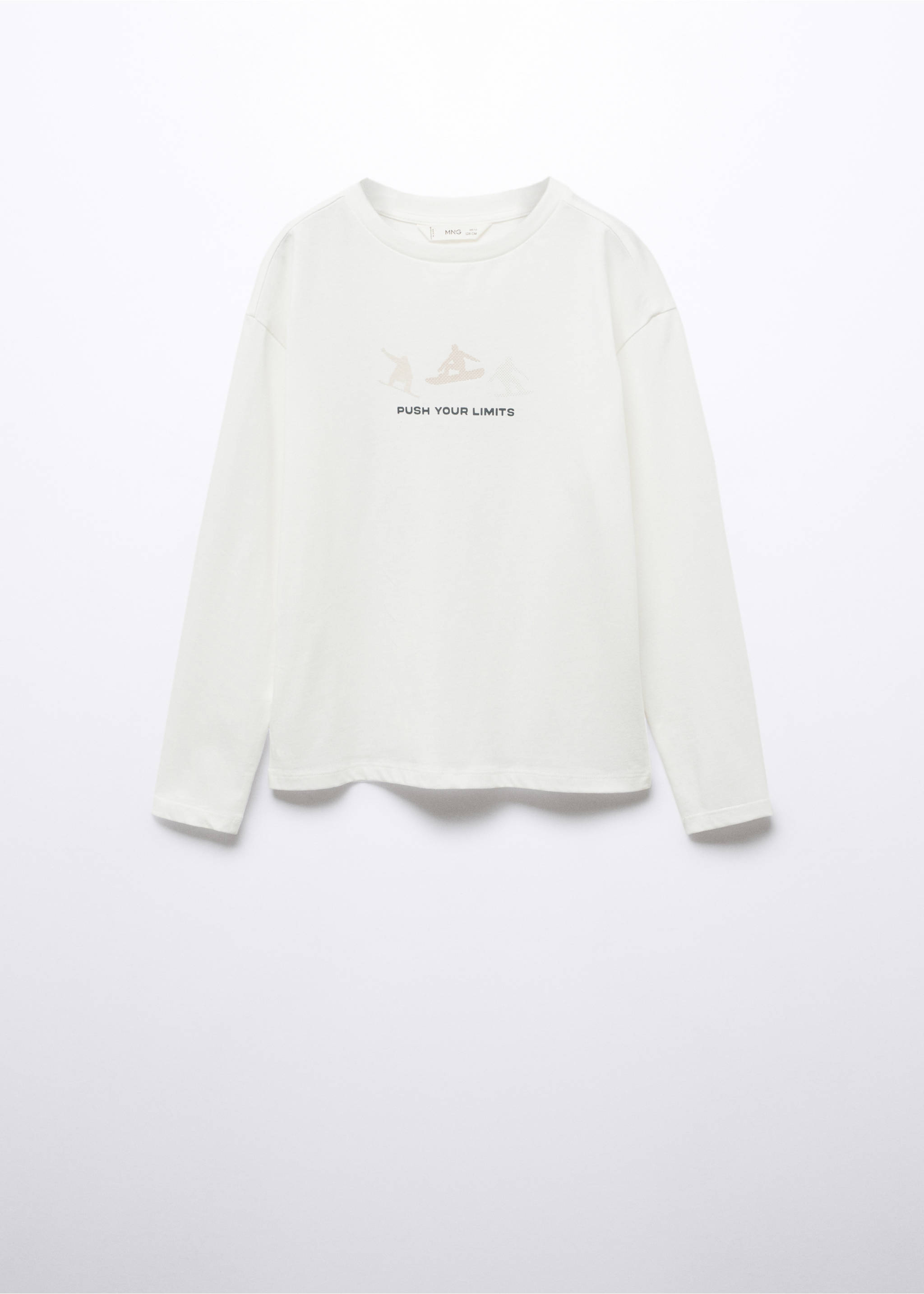 Printed message T-shirt - Article without model, Off White. Ref: 57056007-00.