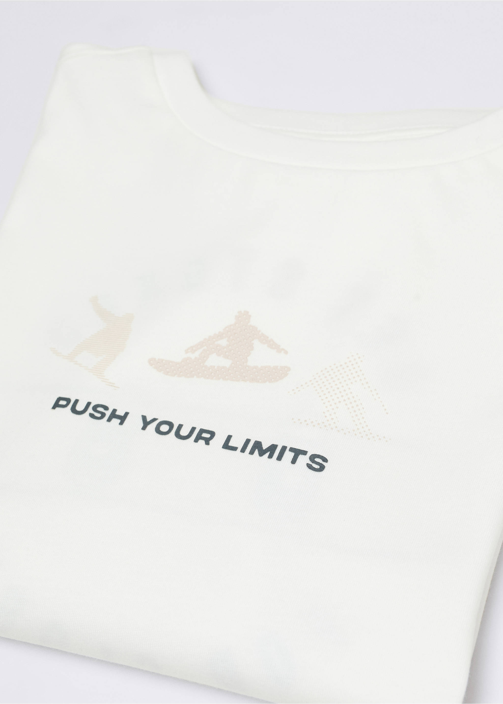 Printed message T-shirt - Details of the article 8, Off White. Ref: 57056007-00.