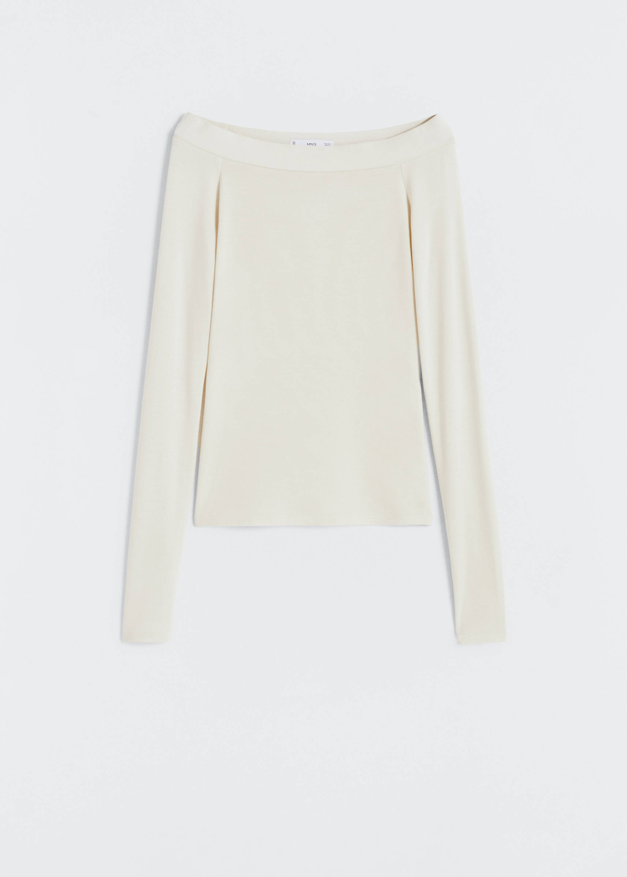 Boat-neck fitted t-shirt - Article without model