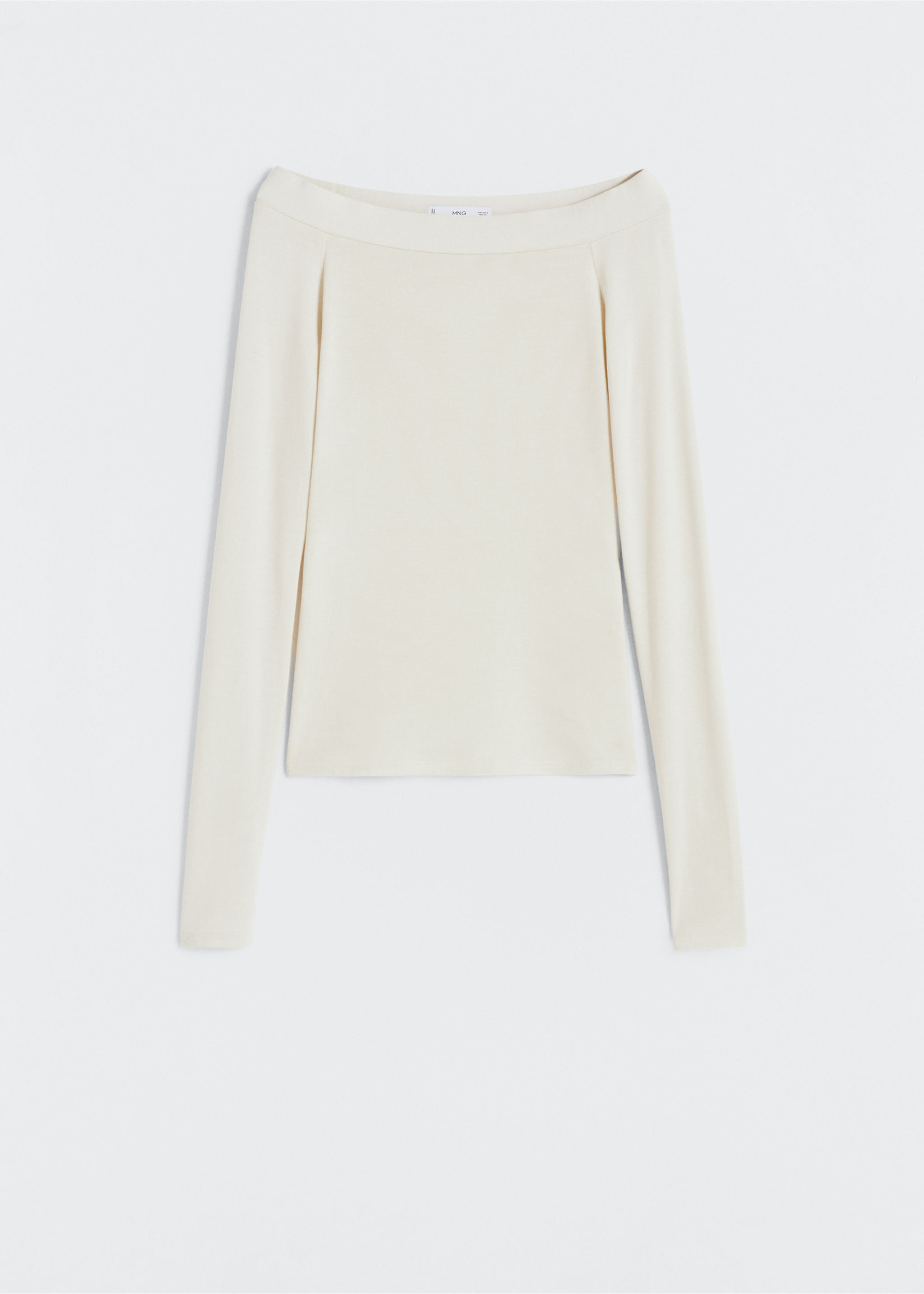 Boat-neck fitted t-shirt - Article without model