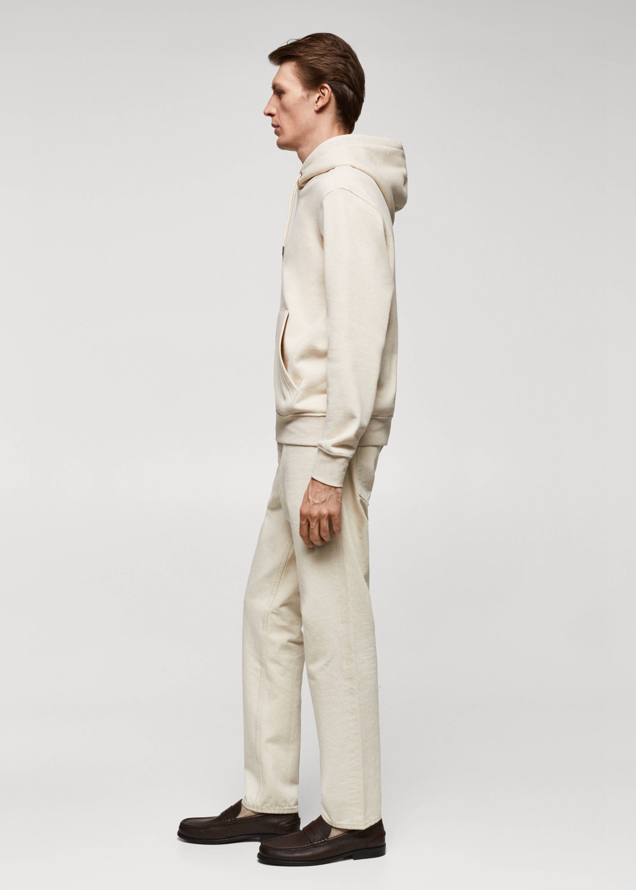 Baumwoll-Kapuzensweatshirt mit Känguru-Tasche - Detail des Artikels 2