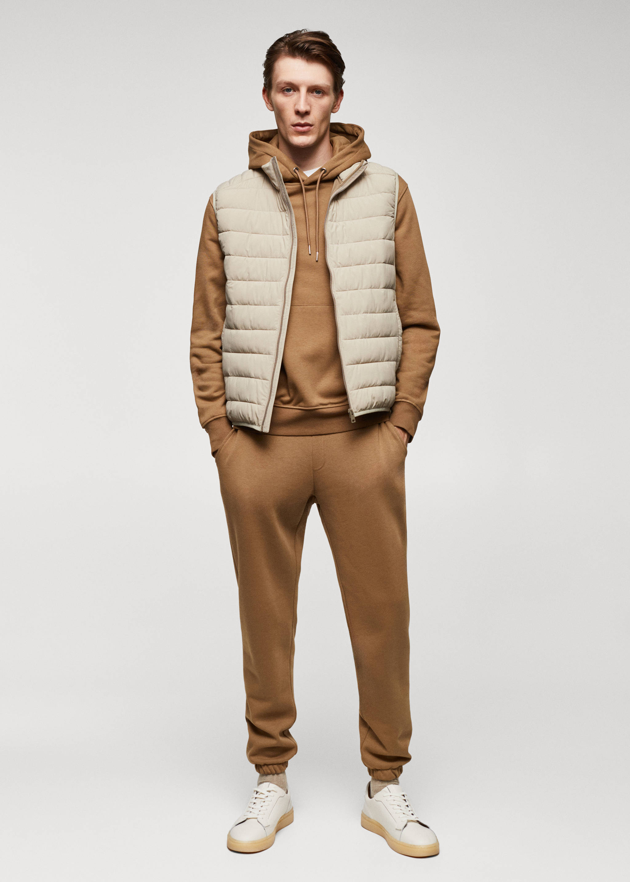 Baumwoll-Kapuzensweatshirt mit Känguru-Tasche - Allgemeine Ansicht