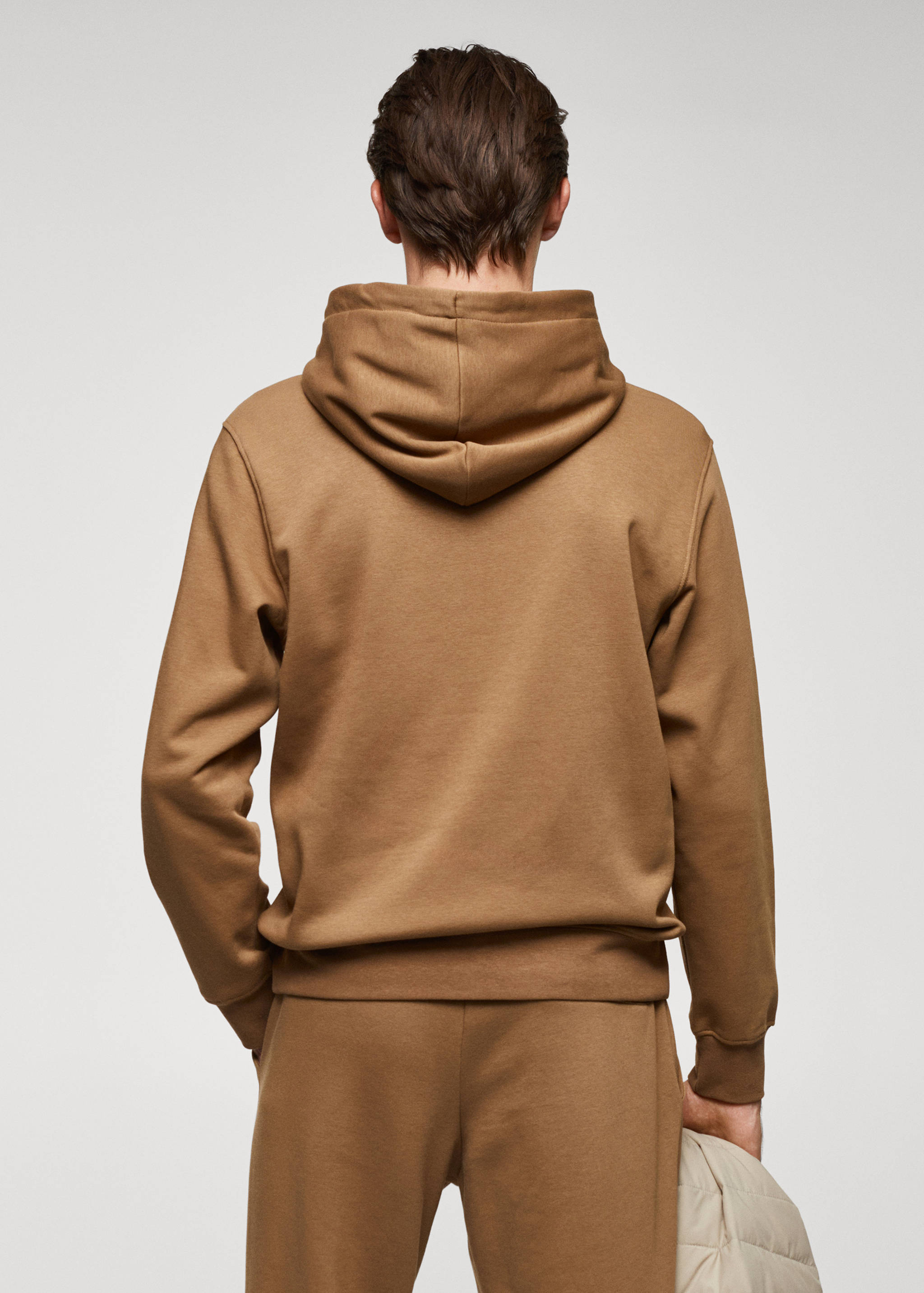 Baumwoll-Kapuzensweatshirt mit Känguru-Tasche - Rückseite des Artikels