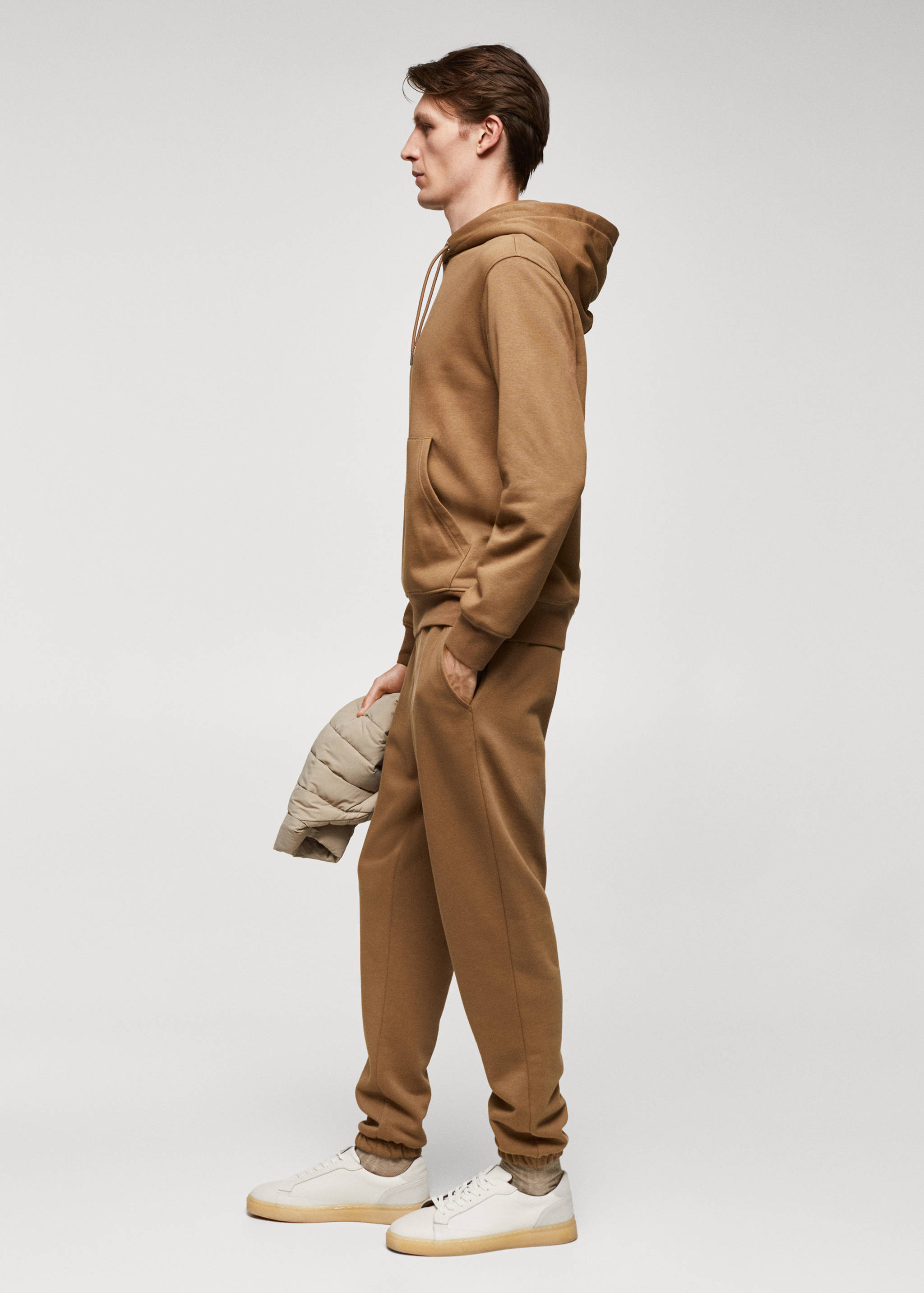 Baumwoll-Kapuzensweatshirt mit Känguru-Tasche - Detail des Artikels 2
